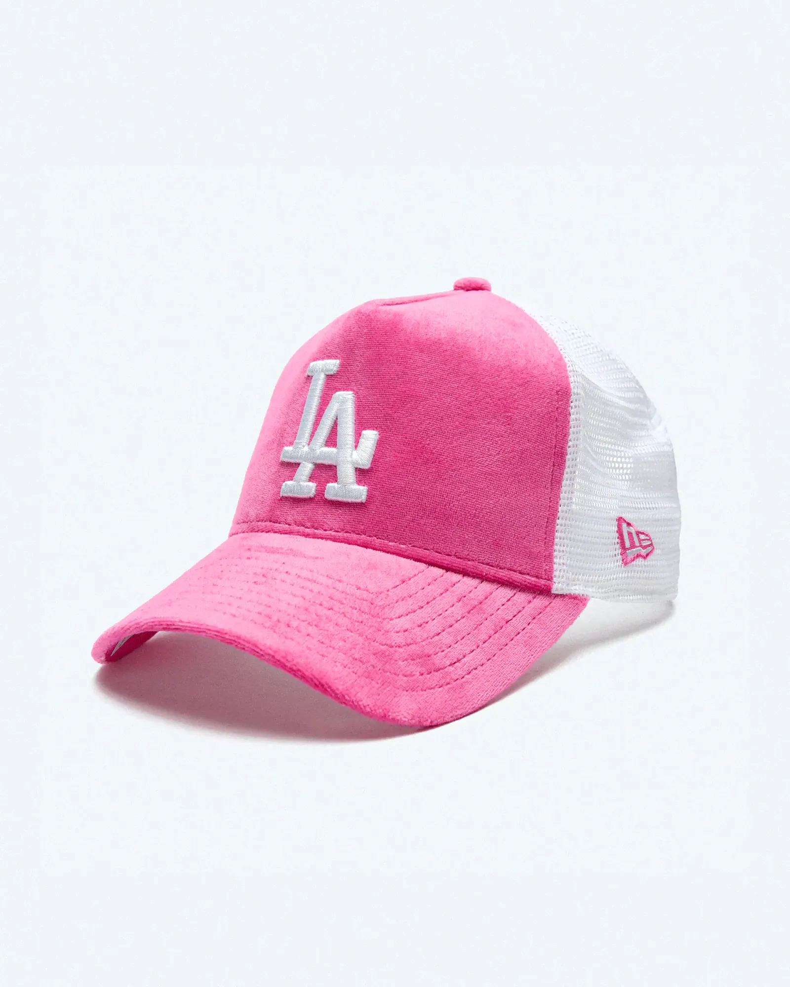 New Era LA Dodgers Women Velour Trucker Cap Pink New Era LA Dodgers Women Velour Trucker Cap Pink