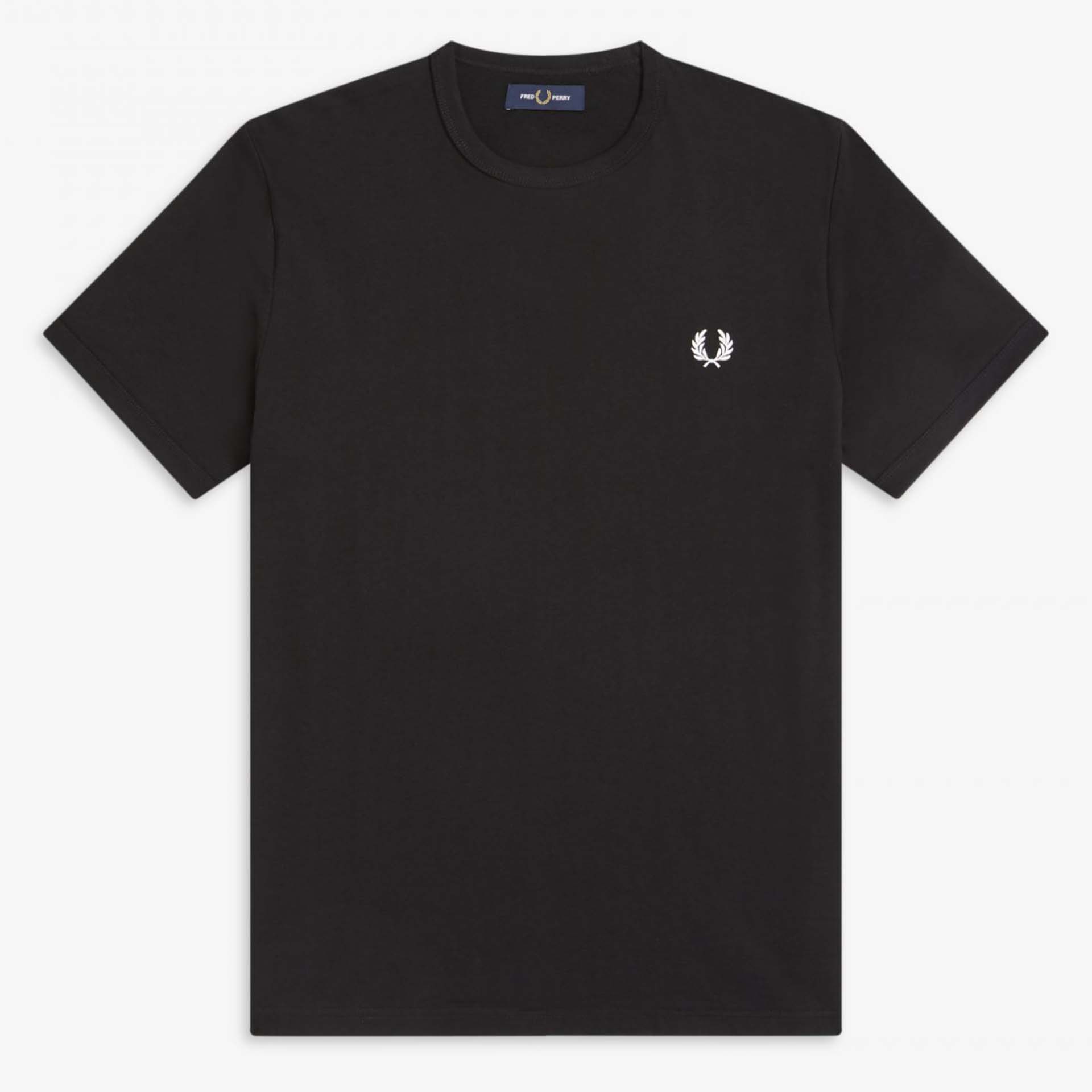 Fred Perry Ringer T-Shirt Black