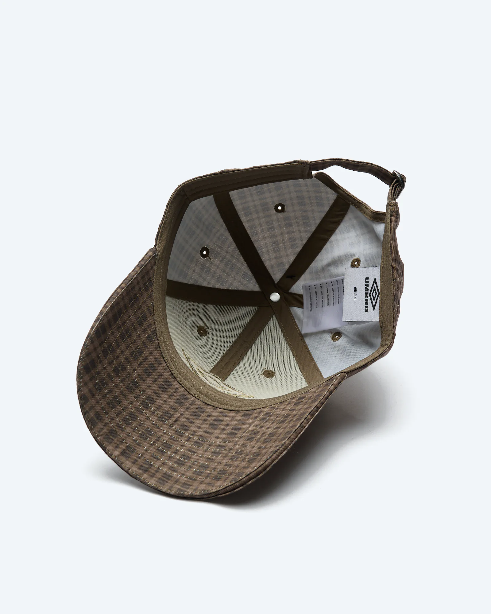 Check Print Cap Brown