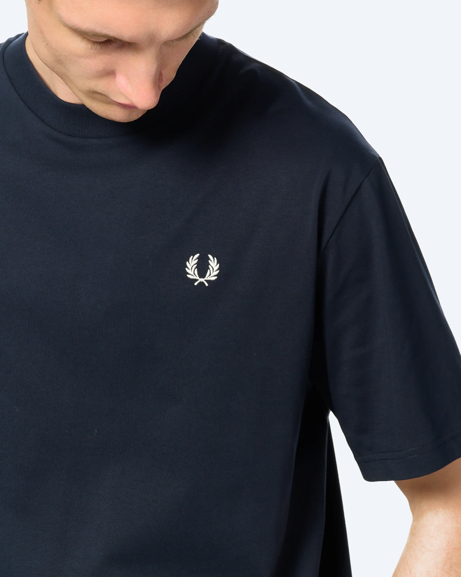 Fred Perry Backprint Fred Perry Text T-Shirt Navy