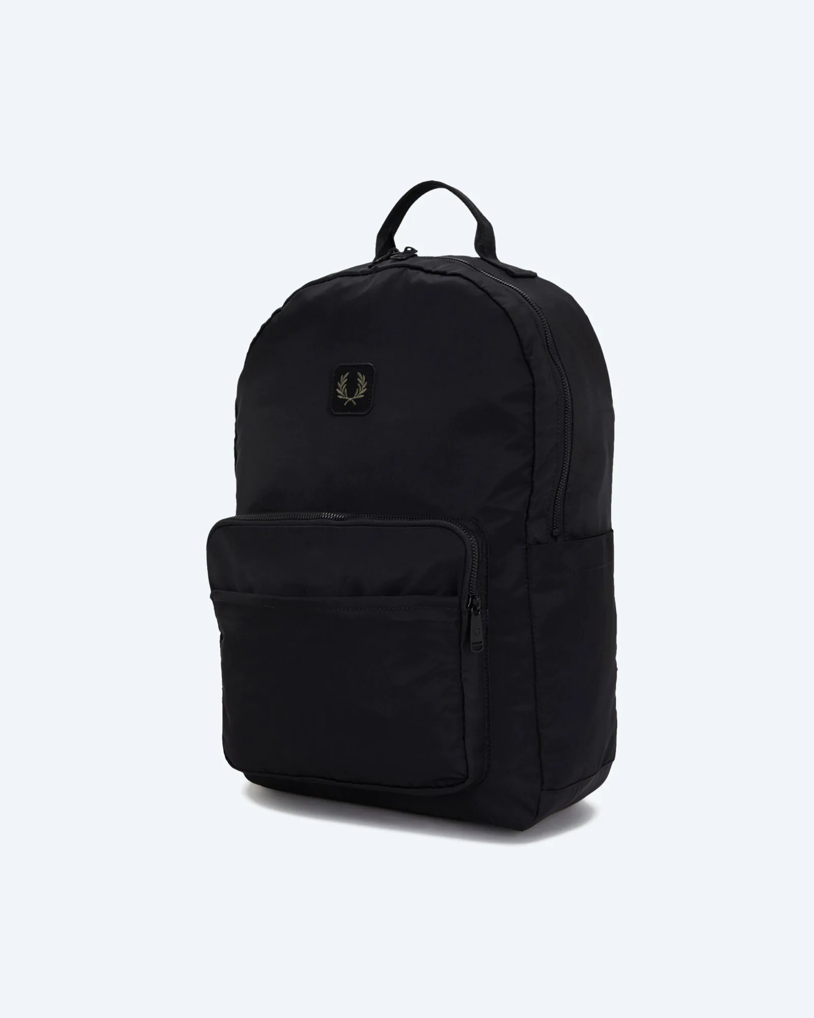 Crinkle Nylon Backpack Black