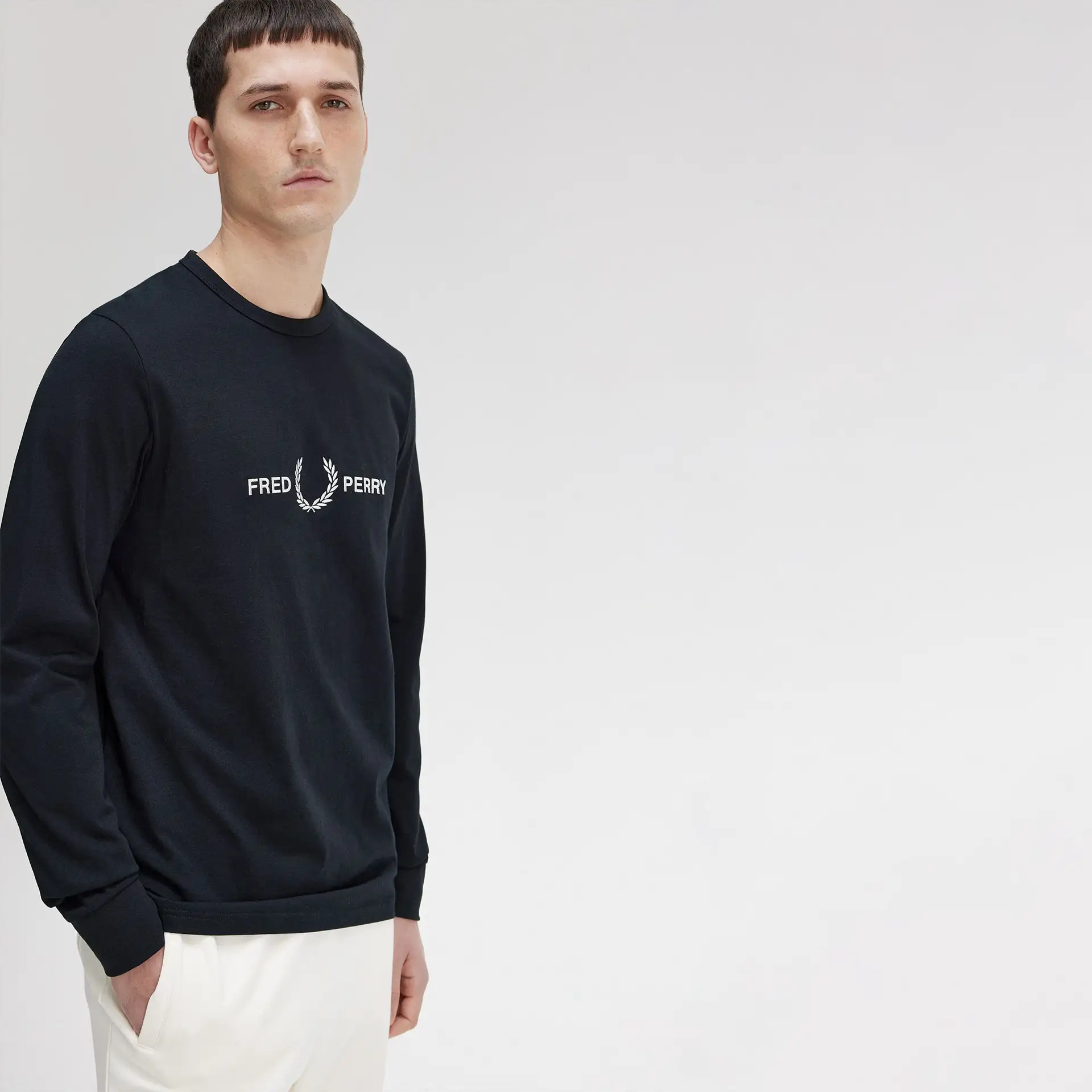 Fred Perry Graphic Branding Longsleeve Black