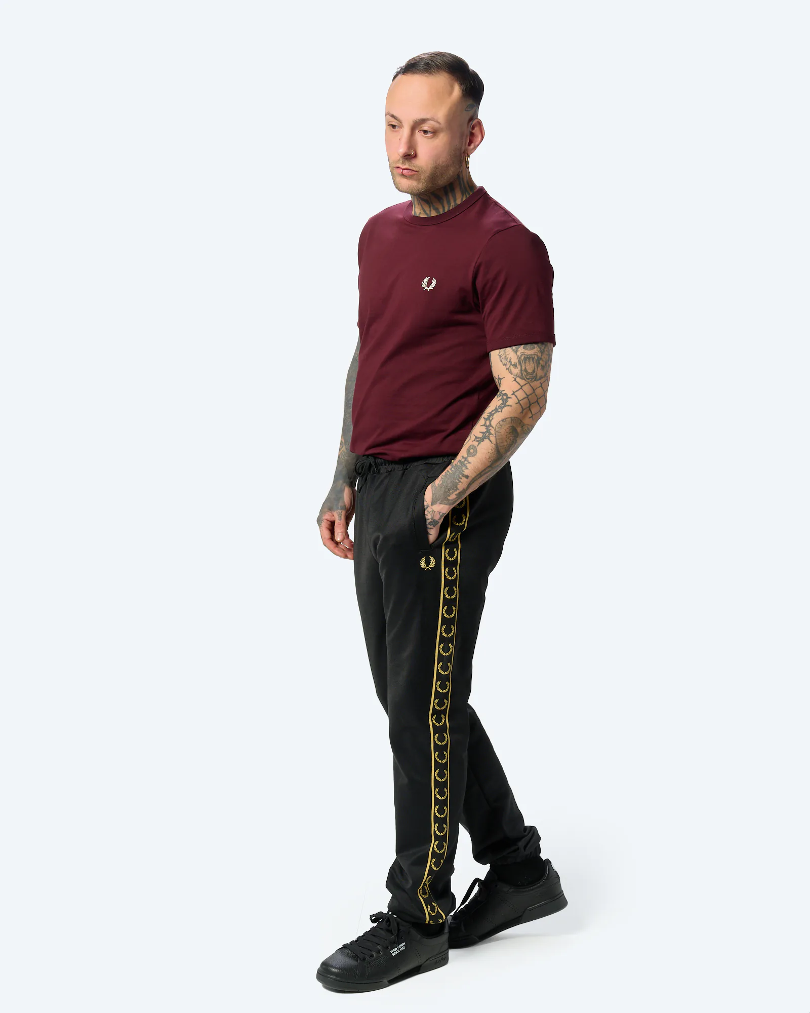 Fred Perry Ringer T-Shirt Oxblood