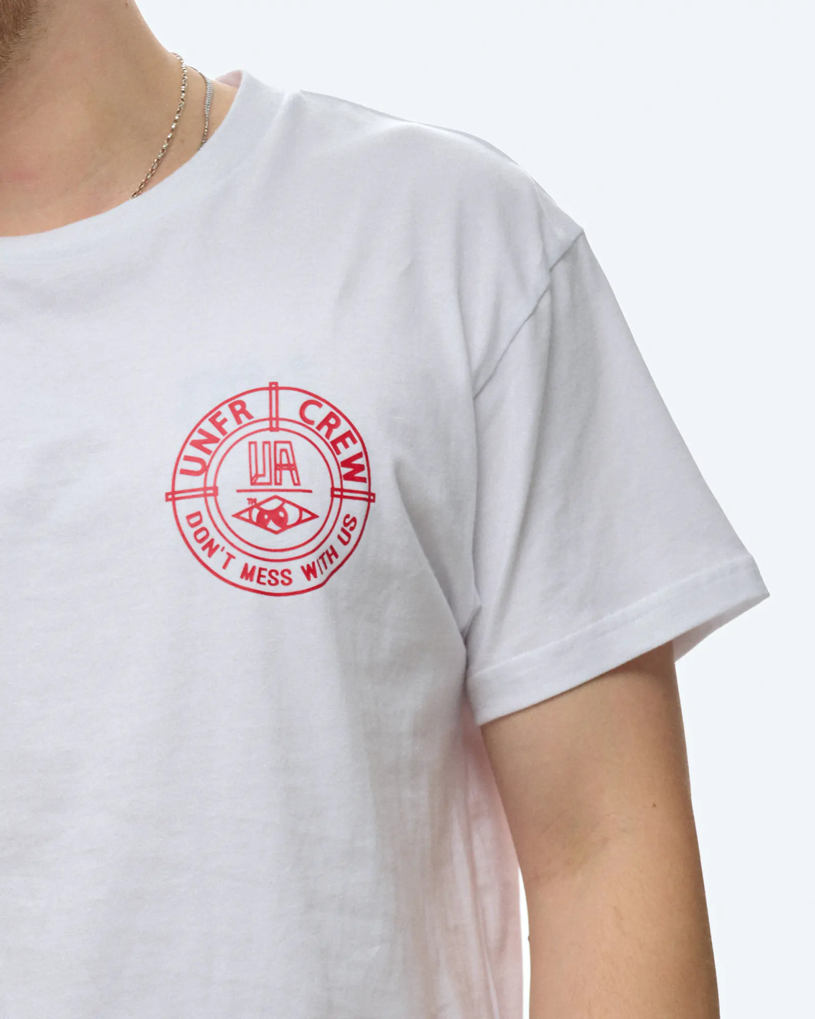 Unfair Athletics DMWU BP T-Shirt White/Red Unfair Athletics DMWU BP T-Shirt White/Red