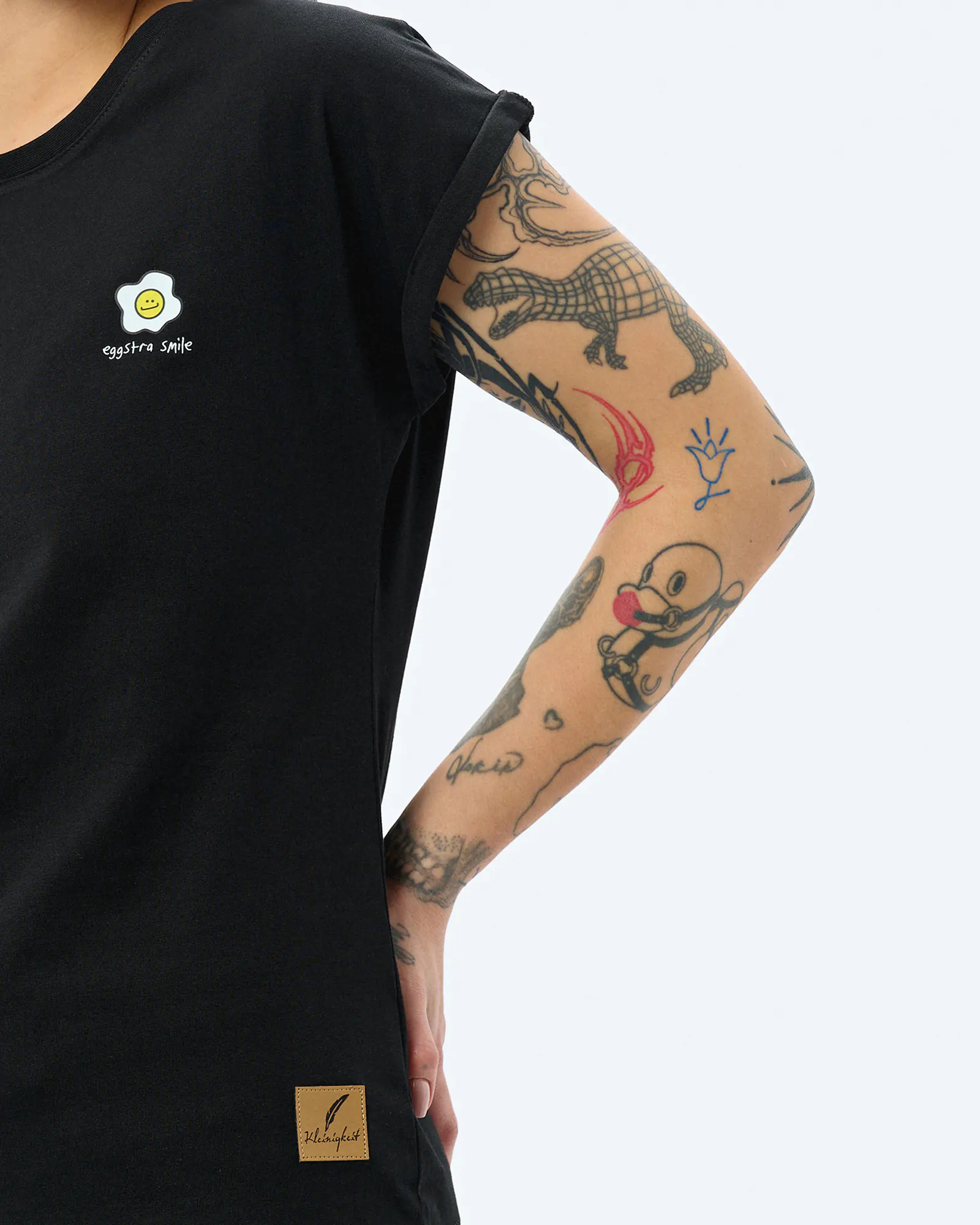 Kleinigkeit Görls Normalfit T-Shirt Eggstra Smile Black Kleinigkeit Görls Normalfit T-Shirt Eggstra Smile Black