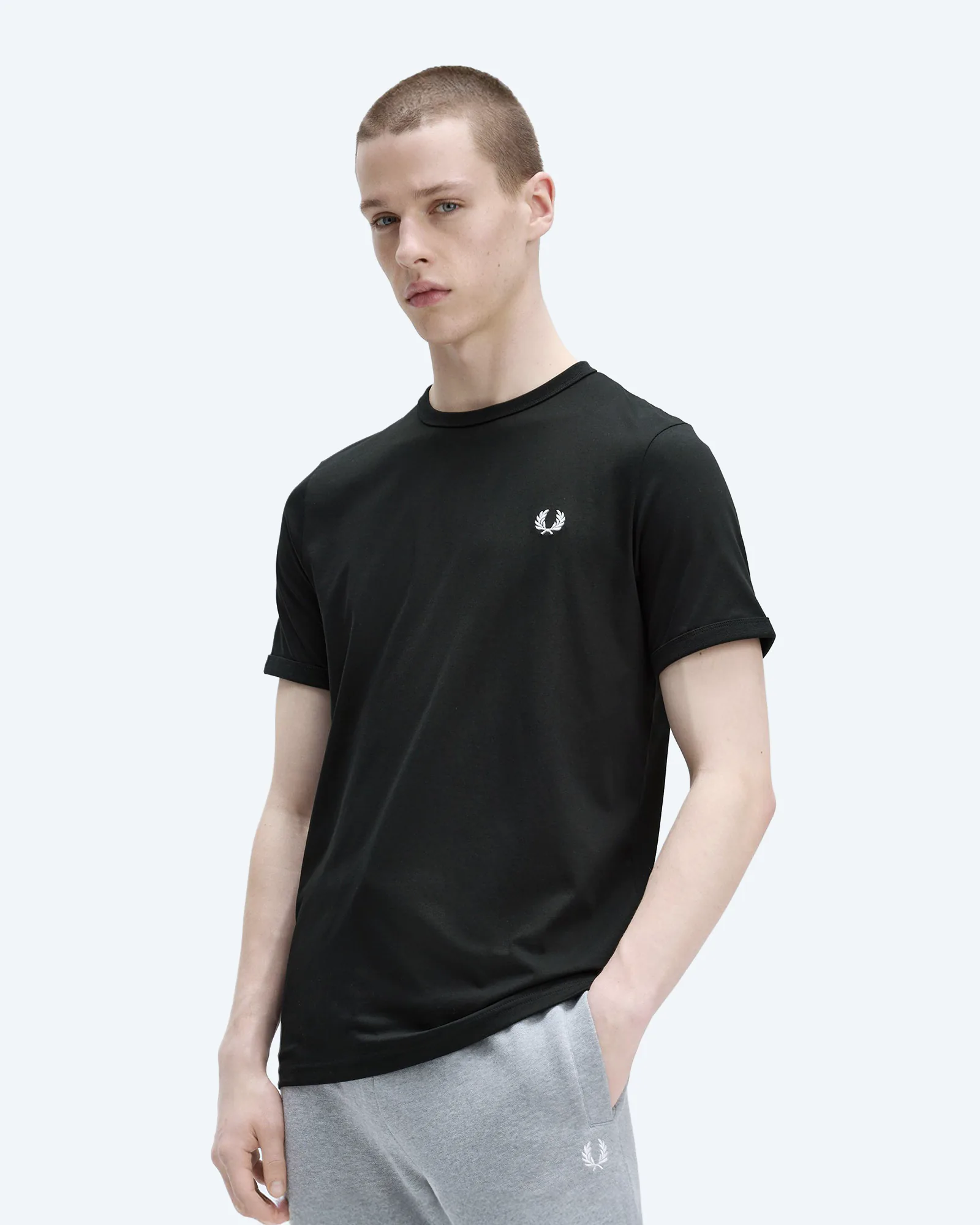 Fred Perry Ringer T-Shirt Black