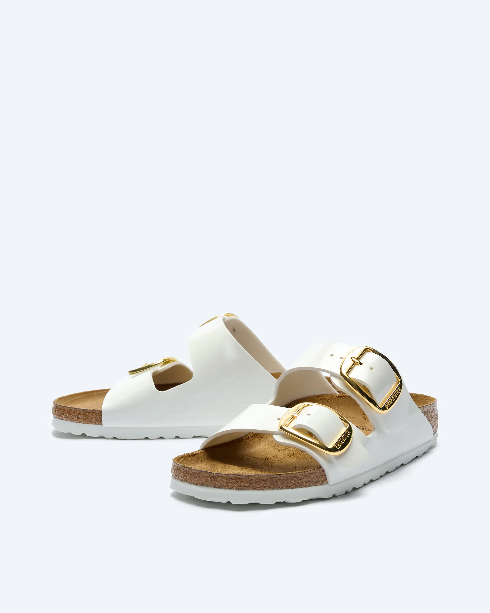 Birkenstock Arizona Big Buckle Birko-Flor Sandals Patent White