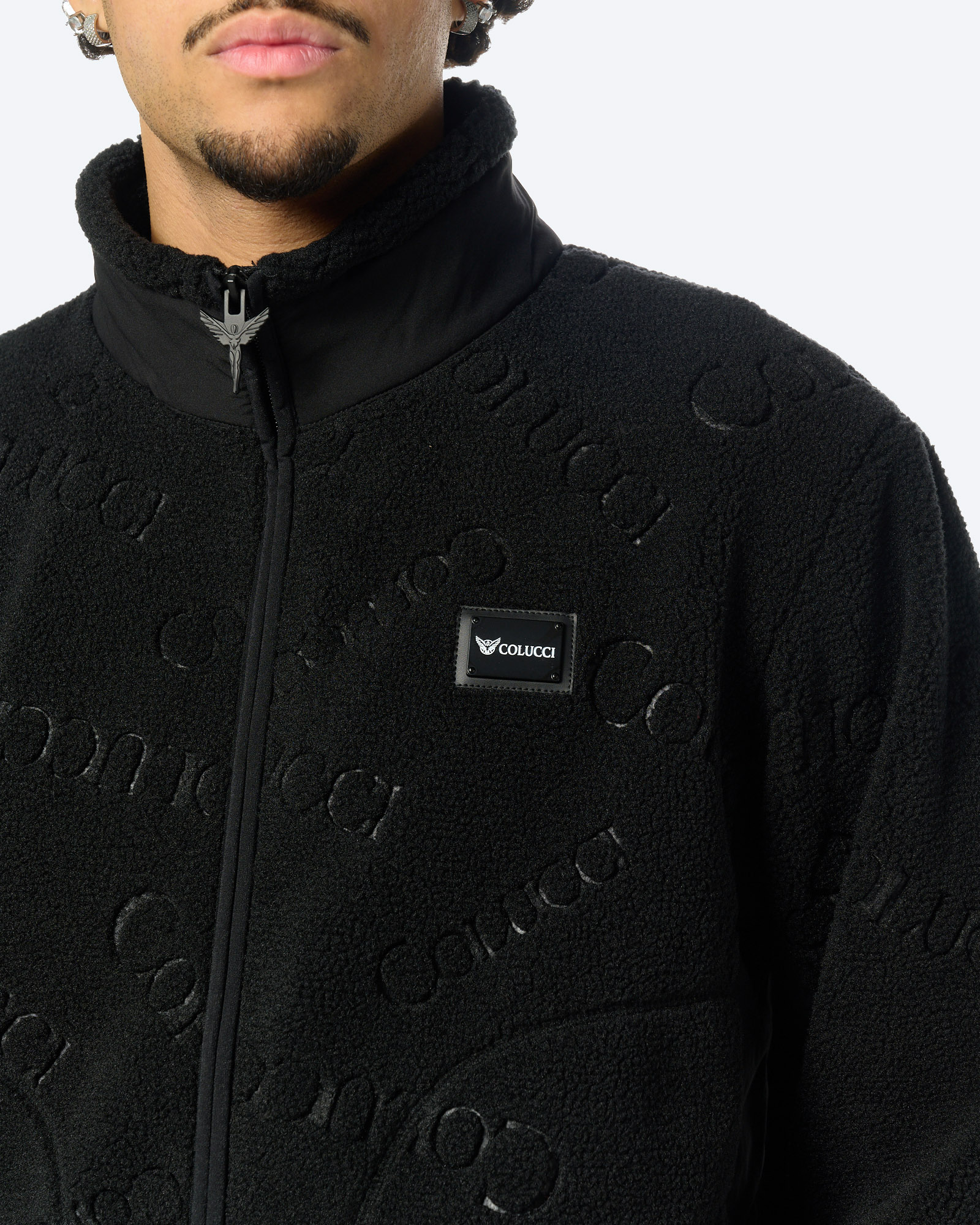 Logo Teddy Jacket Black