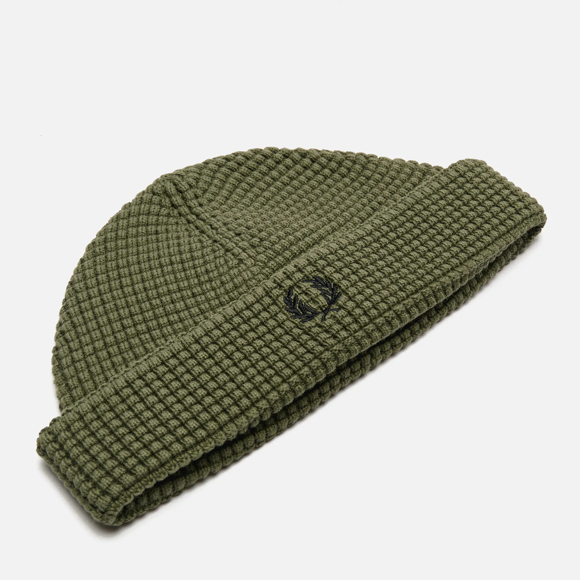 Fred Perry Waffle Beanie Laurel Wreath Green