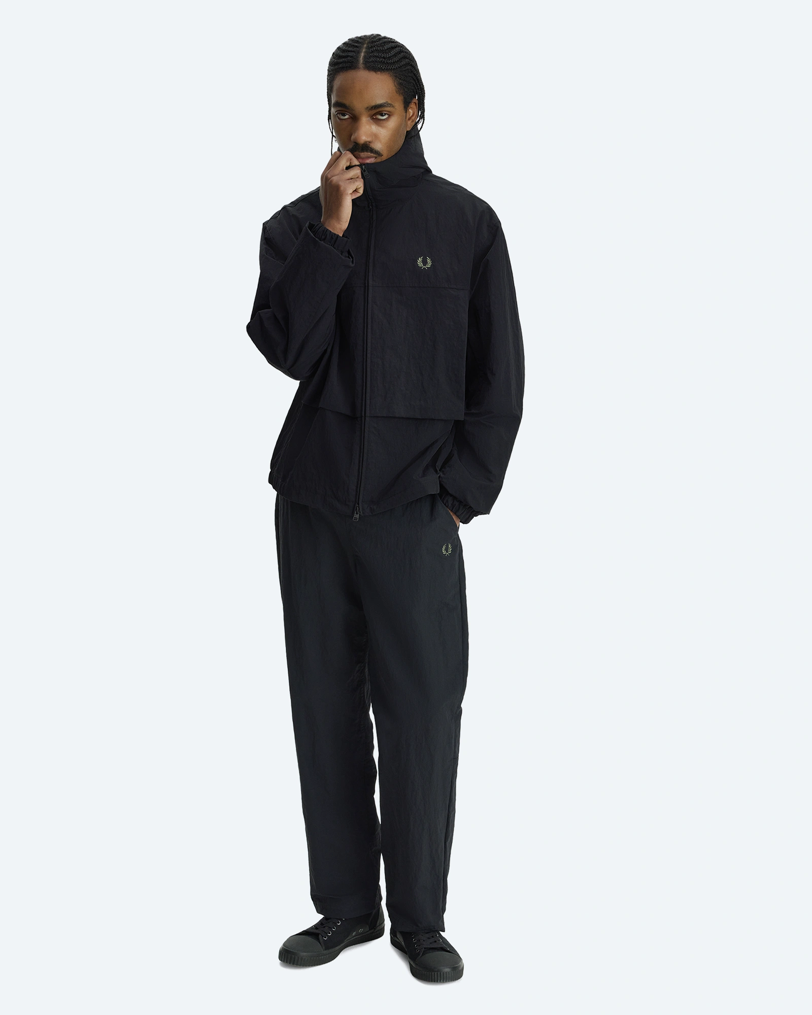 Boxy Hooded Jacket Black