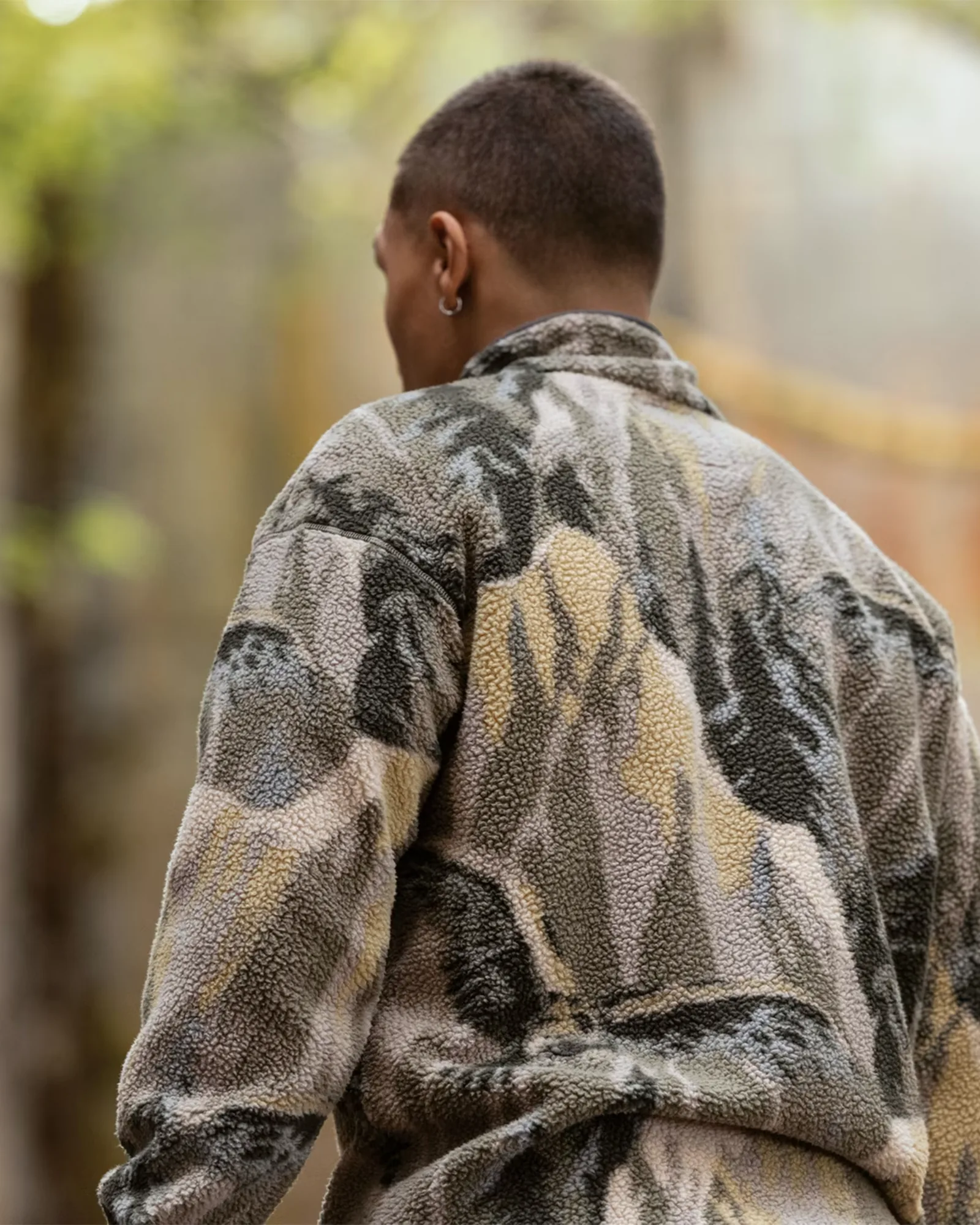 Helvetia™ II Printed Half Snap Fleece Stone Green Soa