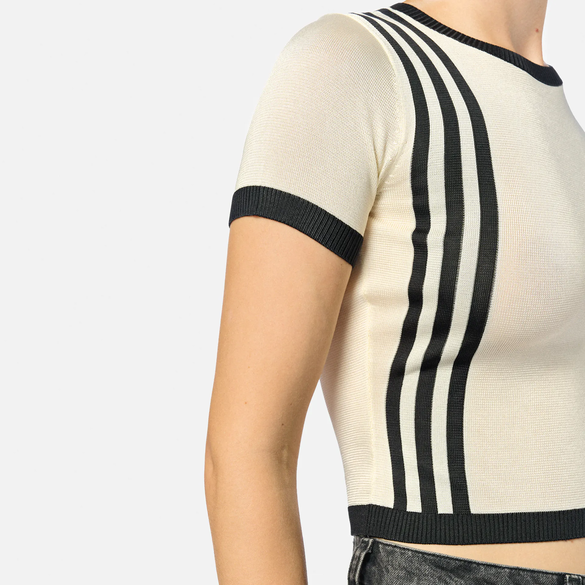 adidas Originals 3-Stripes T-Shirt Cream White 