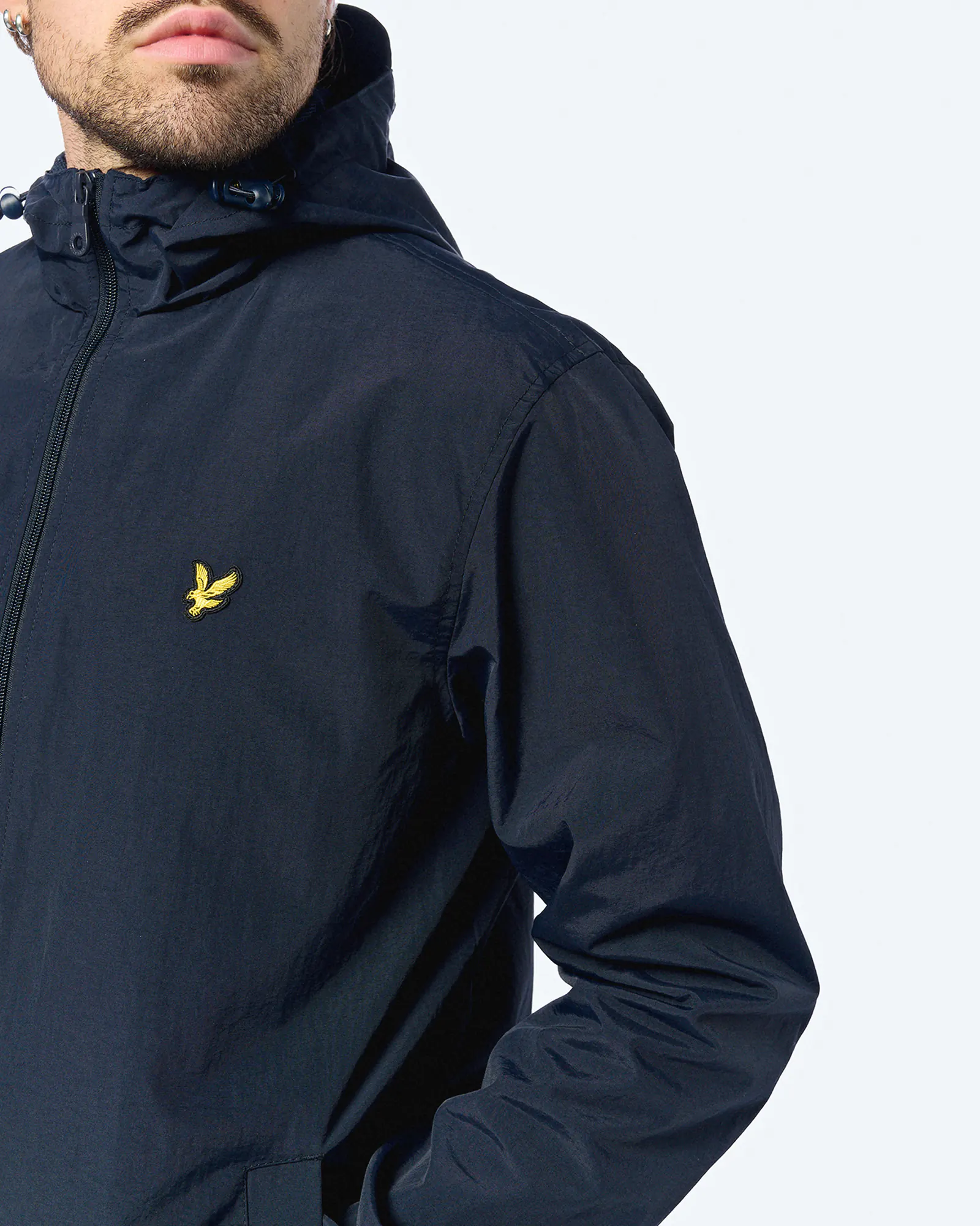 Lyle & Scott Zip Through Hooded Jacket Dark Navy