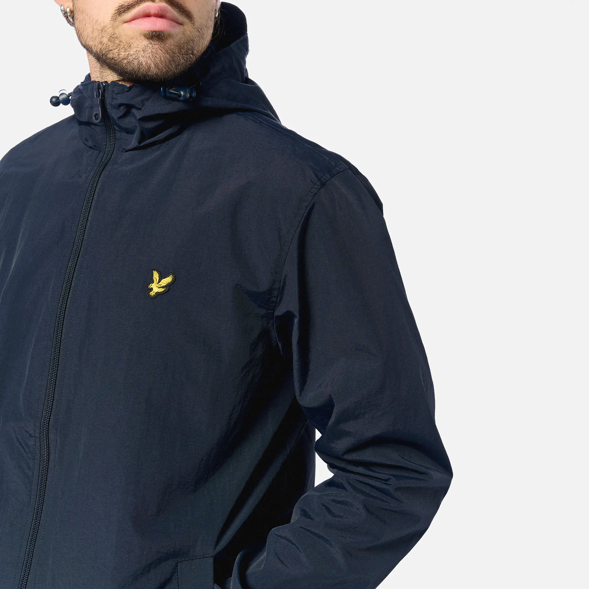 Lyle & Scott Zip Through Hooded Jacket Dark Navy
