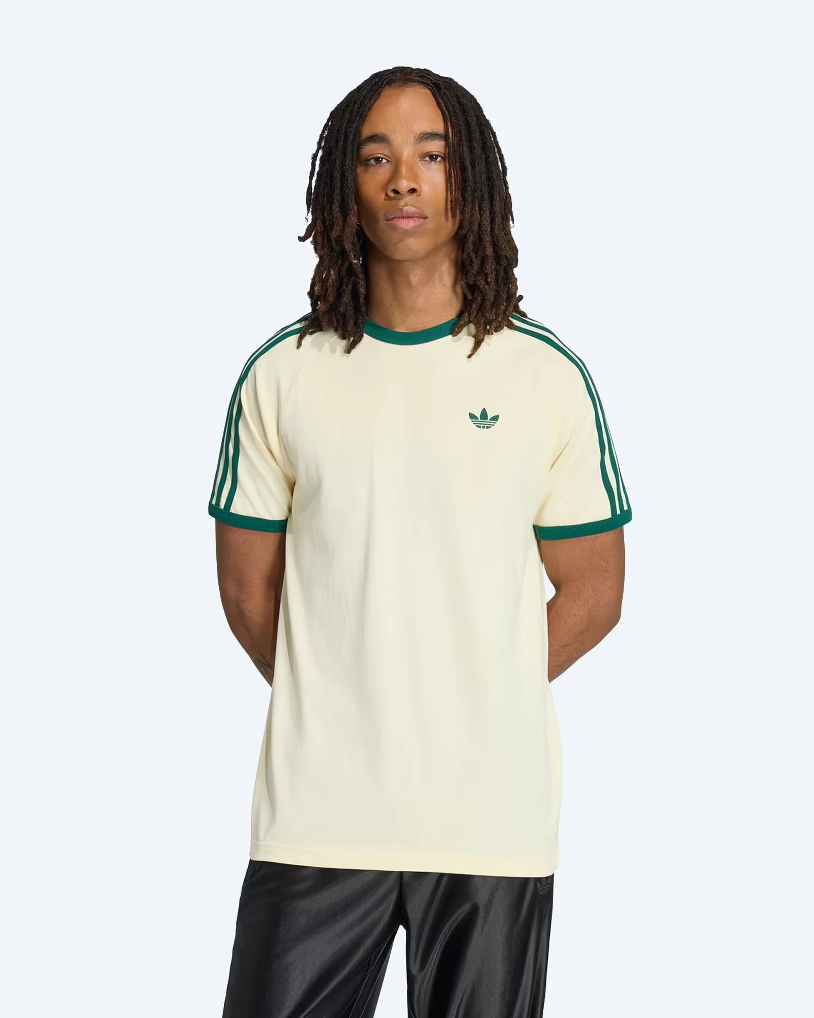 Originals 3-Stripes T-Shirt Warm Vanilla/Green
