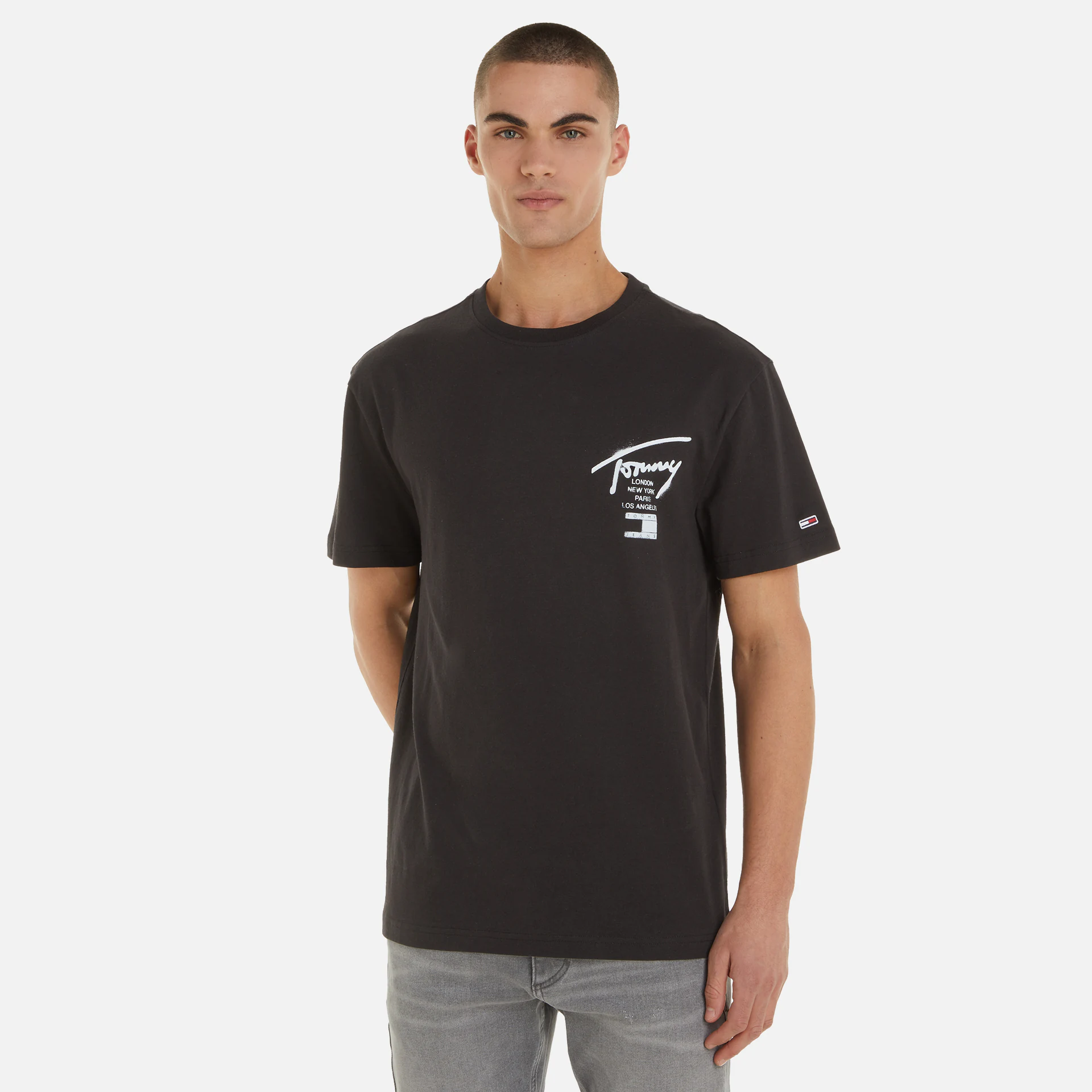Tommy Jeans Classic Spray Signatur T-Shirt Black