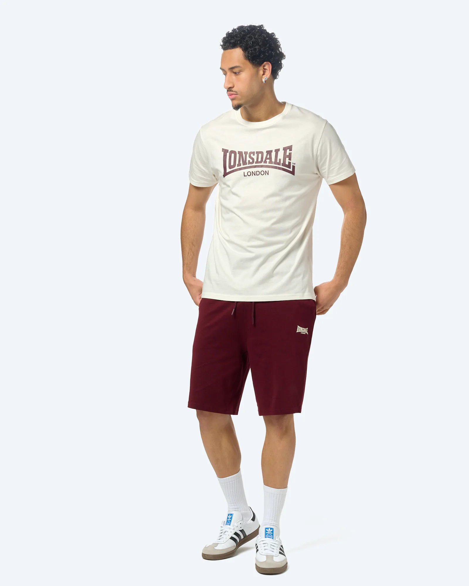 Lonsdale Moy Set Ecru/Oxblood