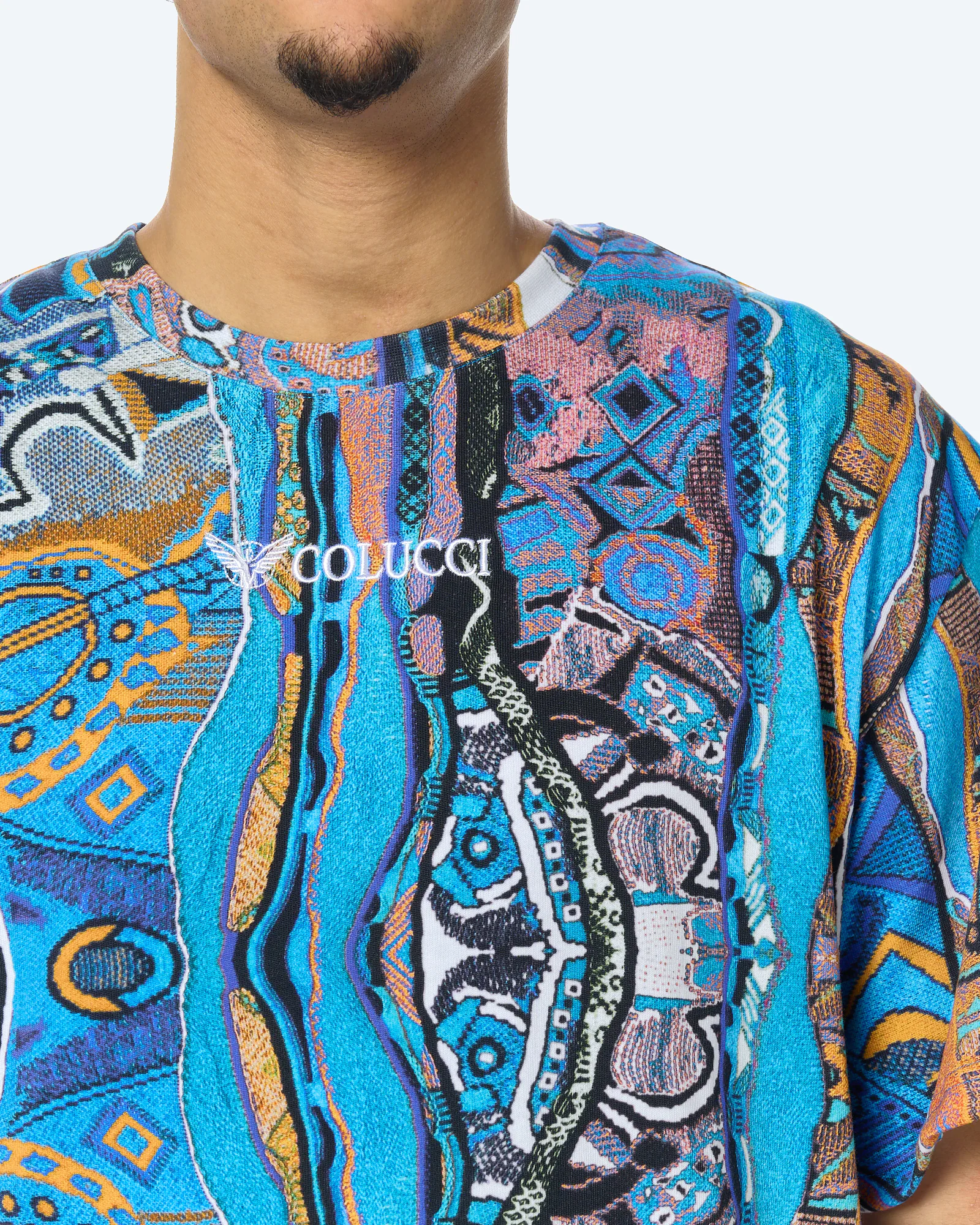 Colucci Layering T-Shirt Aop Blue/Orange White