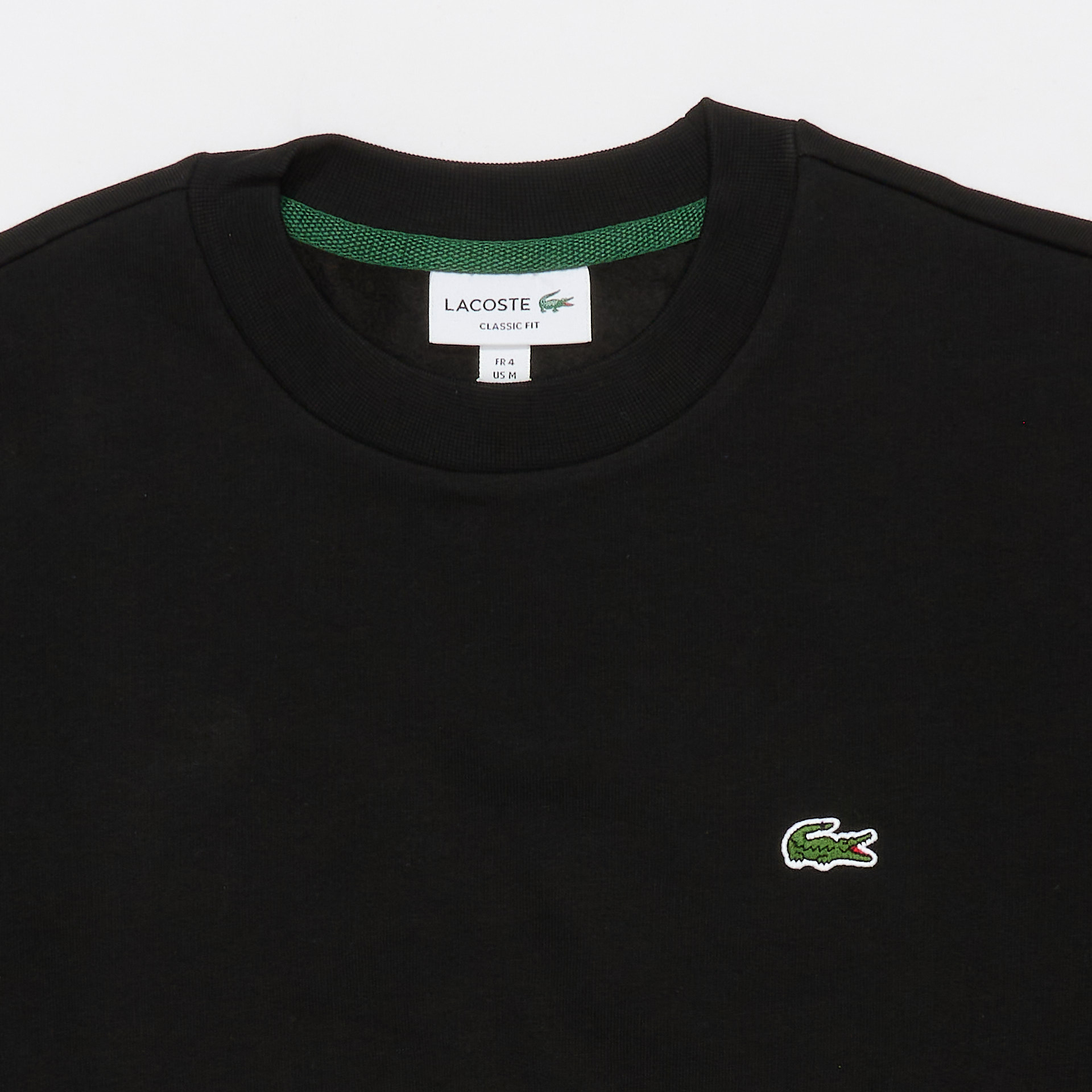 Lacoste Organic Brushed Cotton Pullover Black