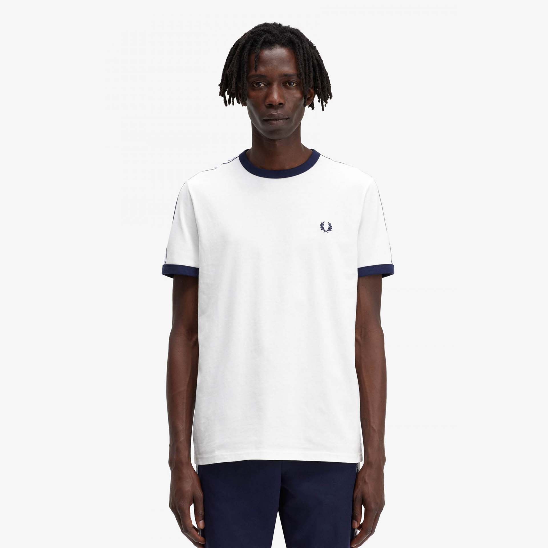 Fred Perry Taped Ringer T-Shirt  Snow White