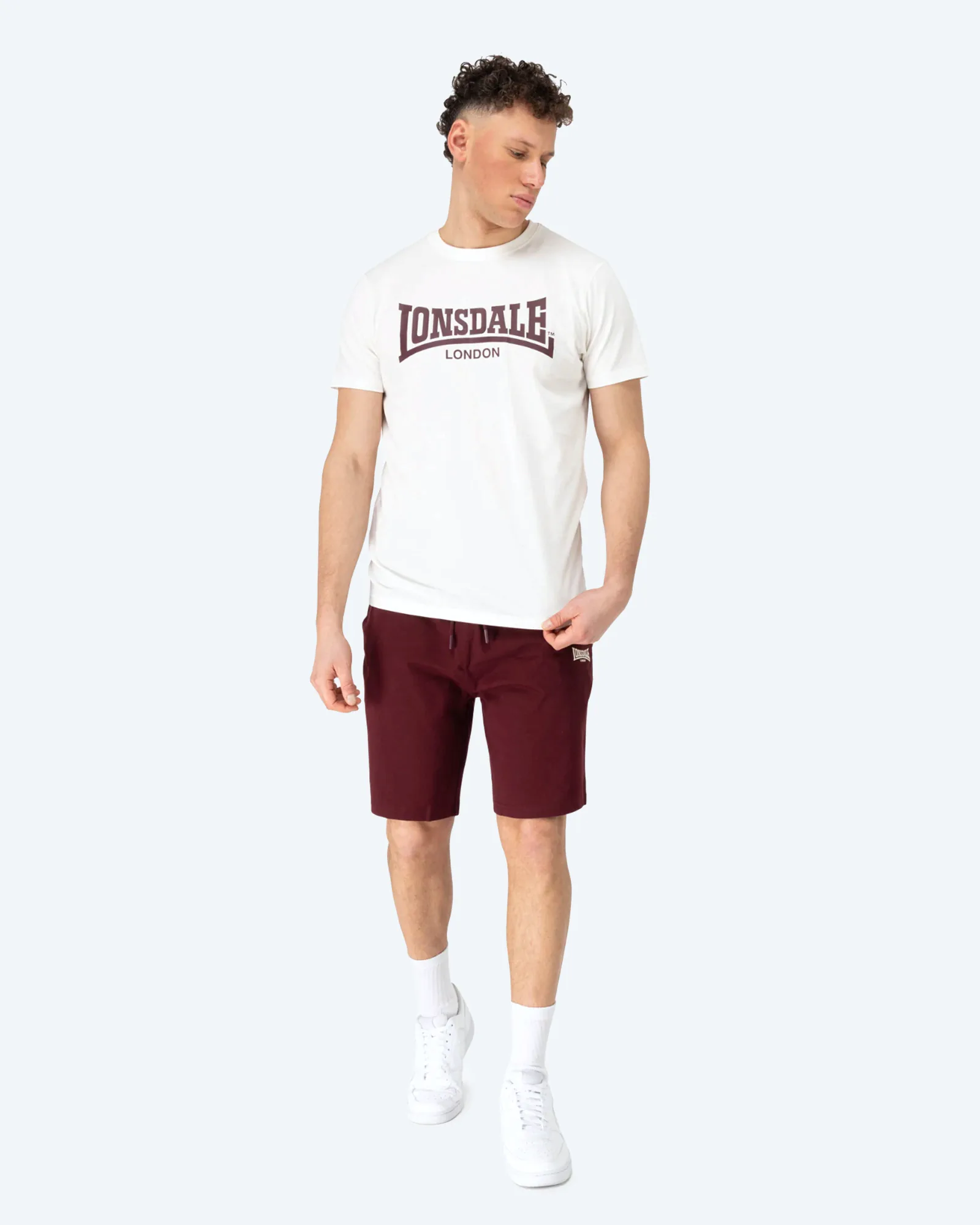 Lonsdale Moy Set Ecru/Oxblood