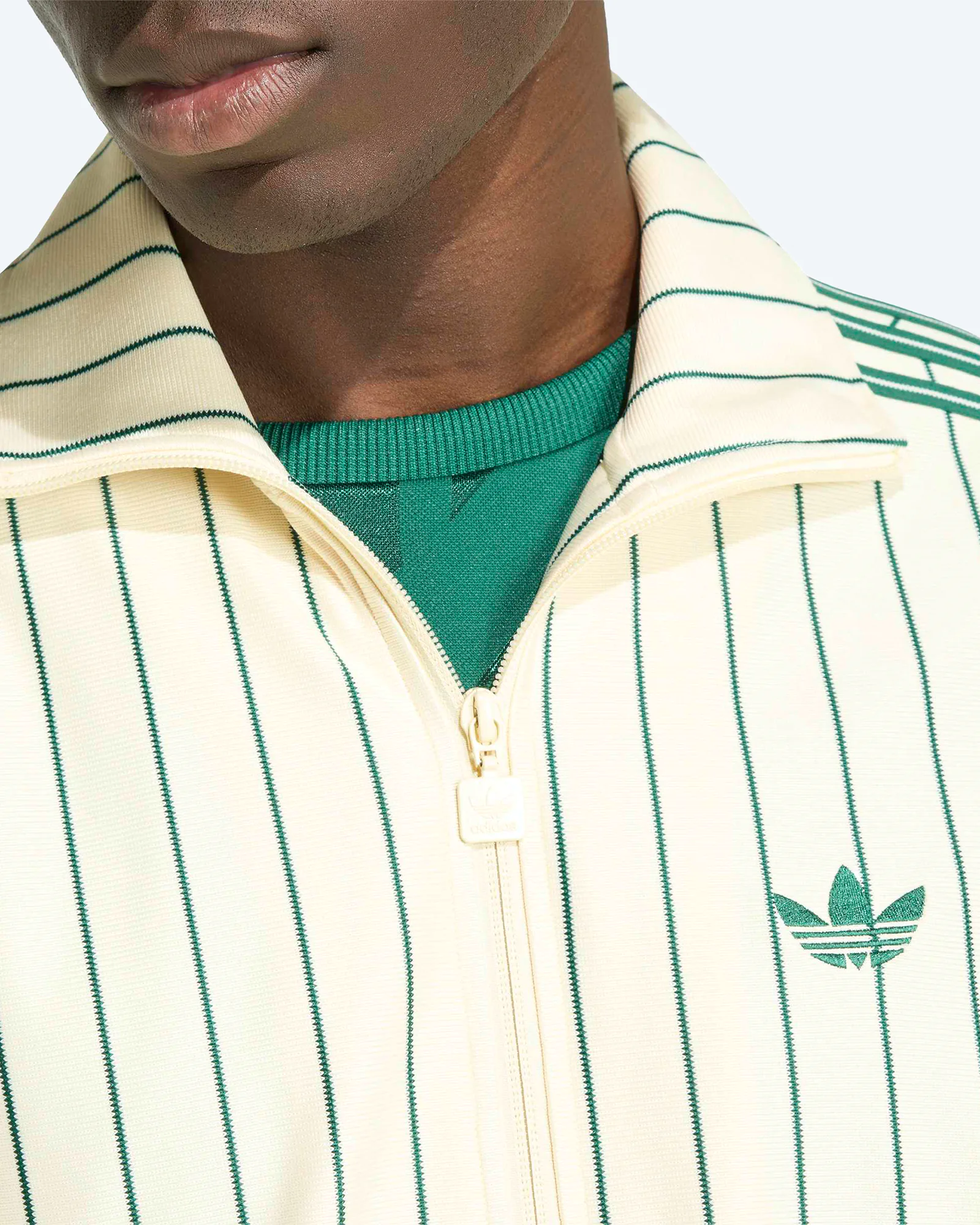 Firebird Pinstripe Track Top Warm Vanilla