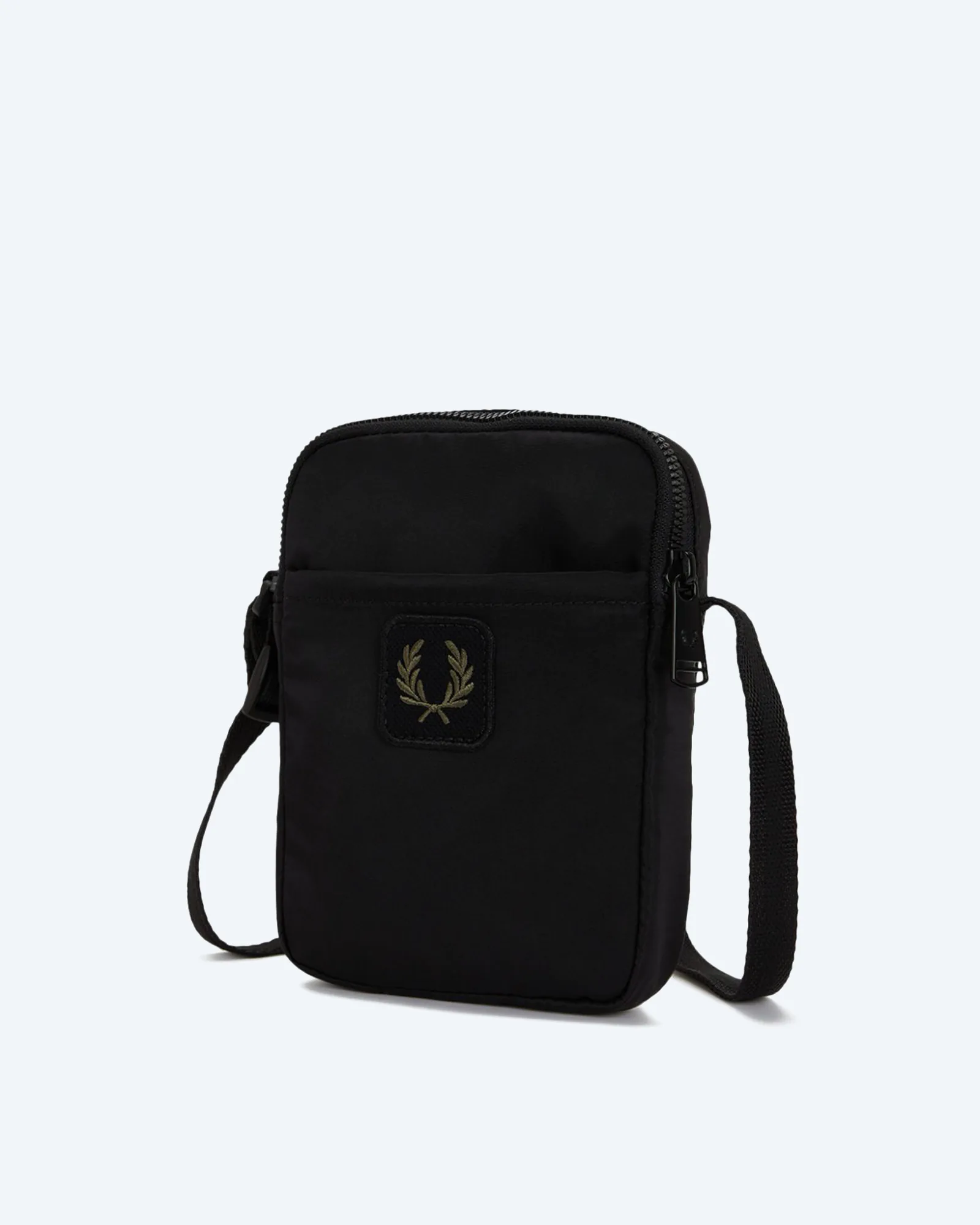 Crinkle Nylon Small Side Bag Black