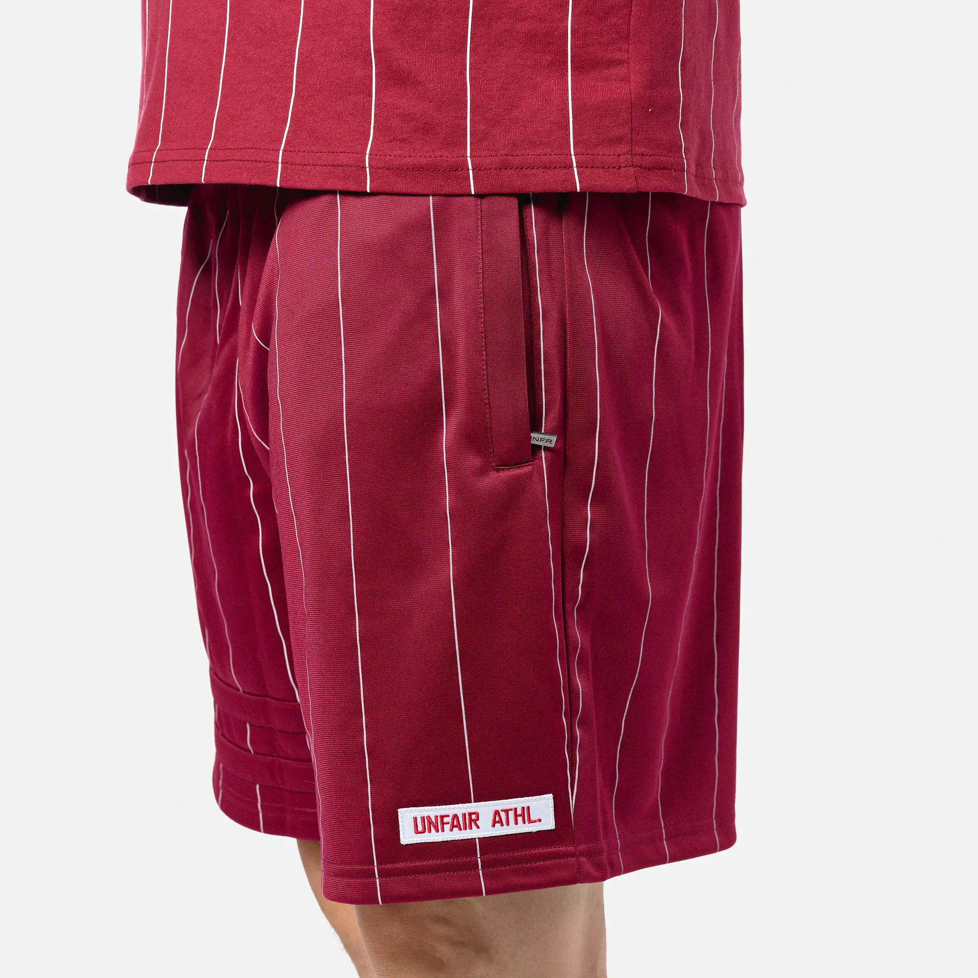 Unfair Athletics DMWU Athletics Shorts Pinstripes Burgundy