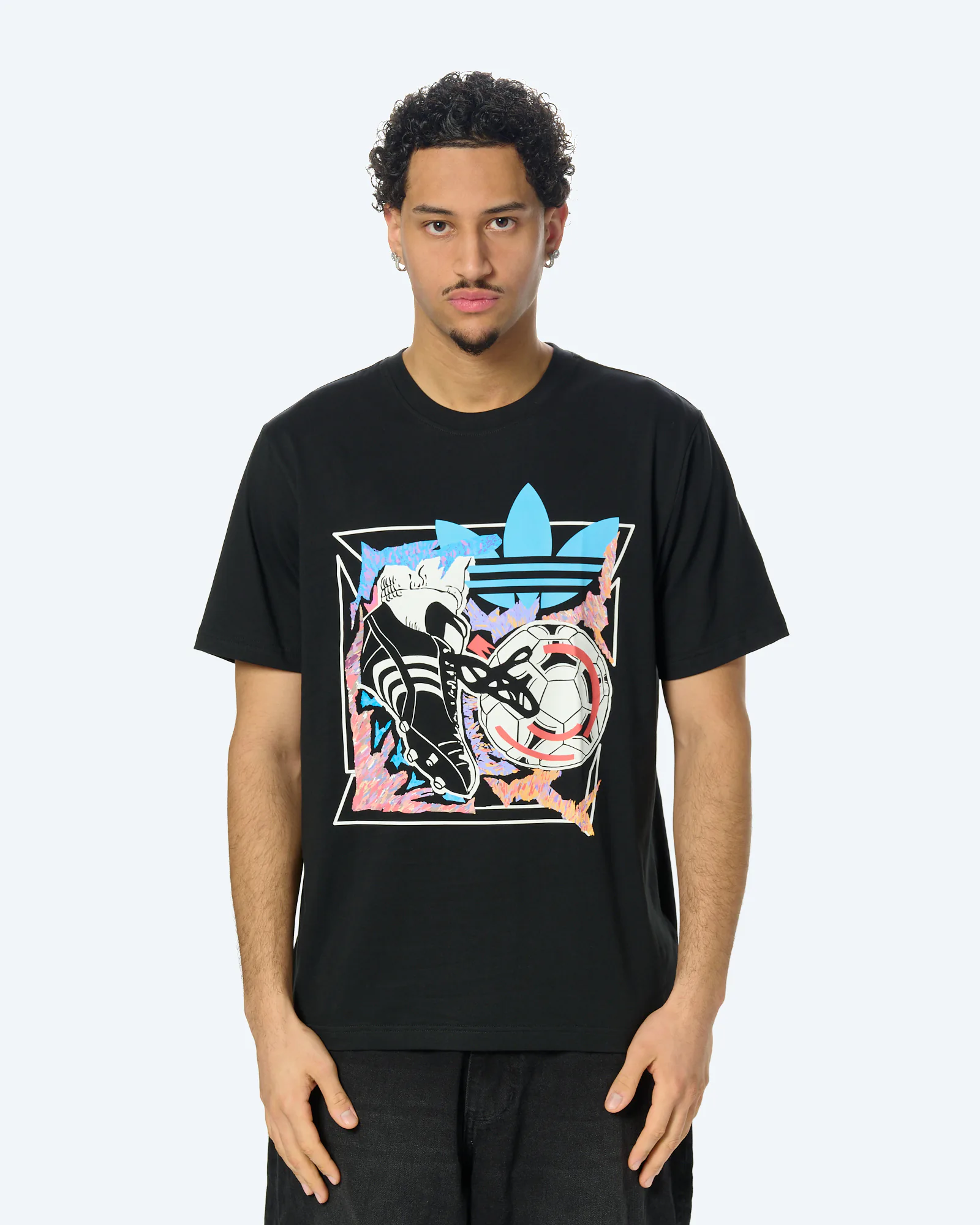 adidas Originals Archive Anime Football T-Shirt Black