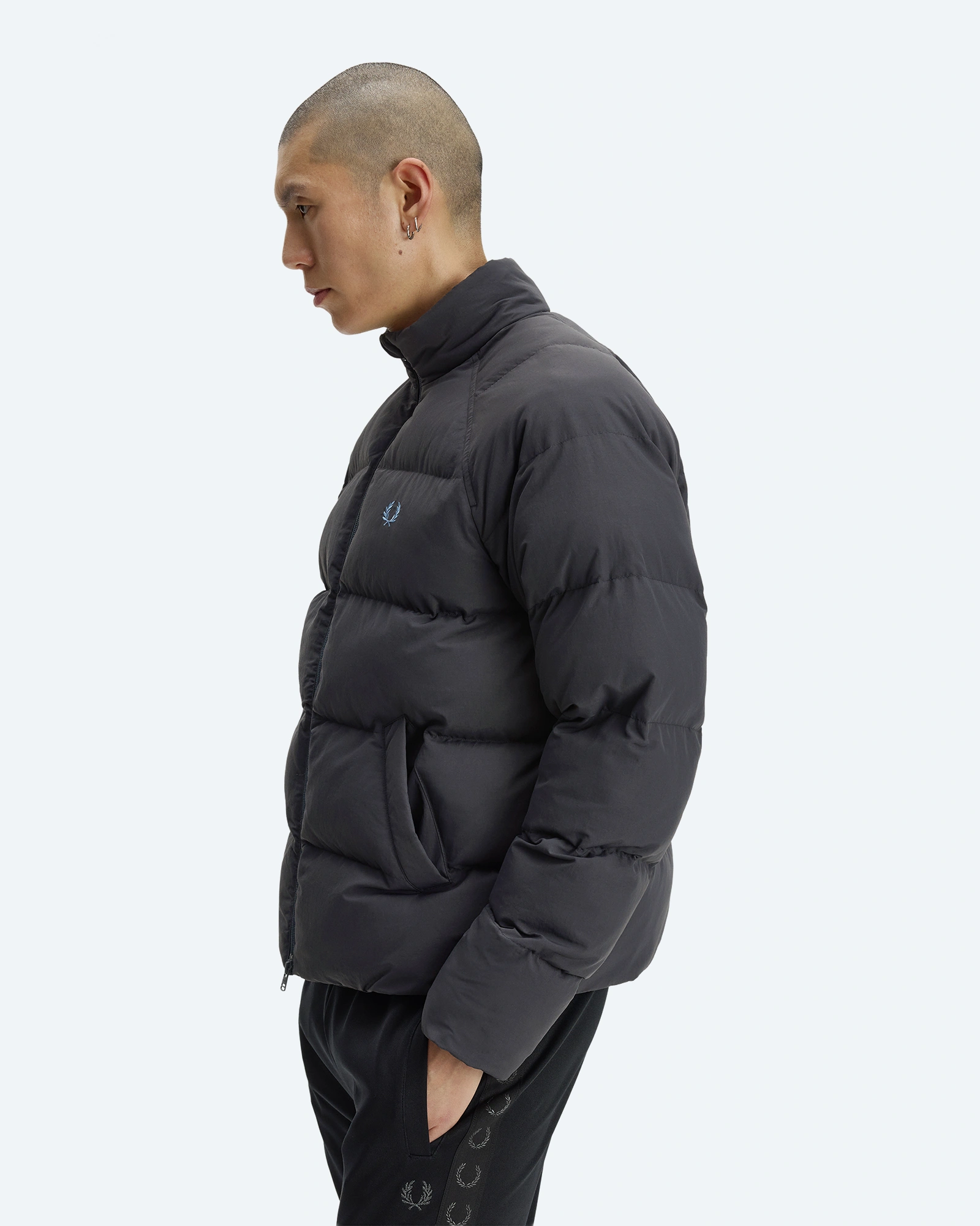 Raglan Sleeve Padded Jacket Anchor Grey