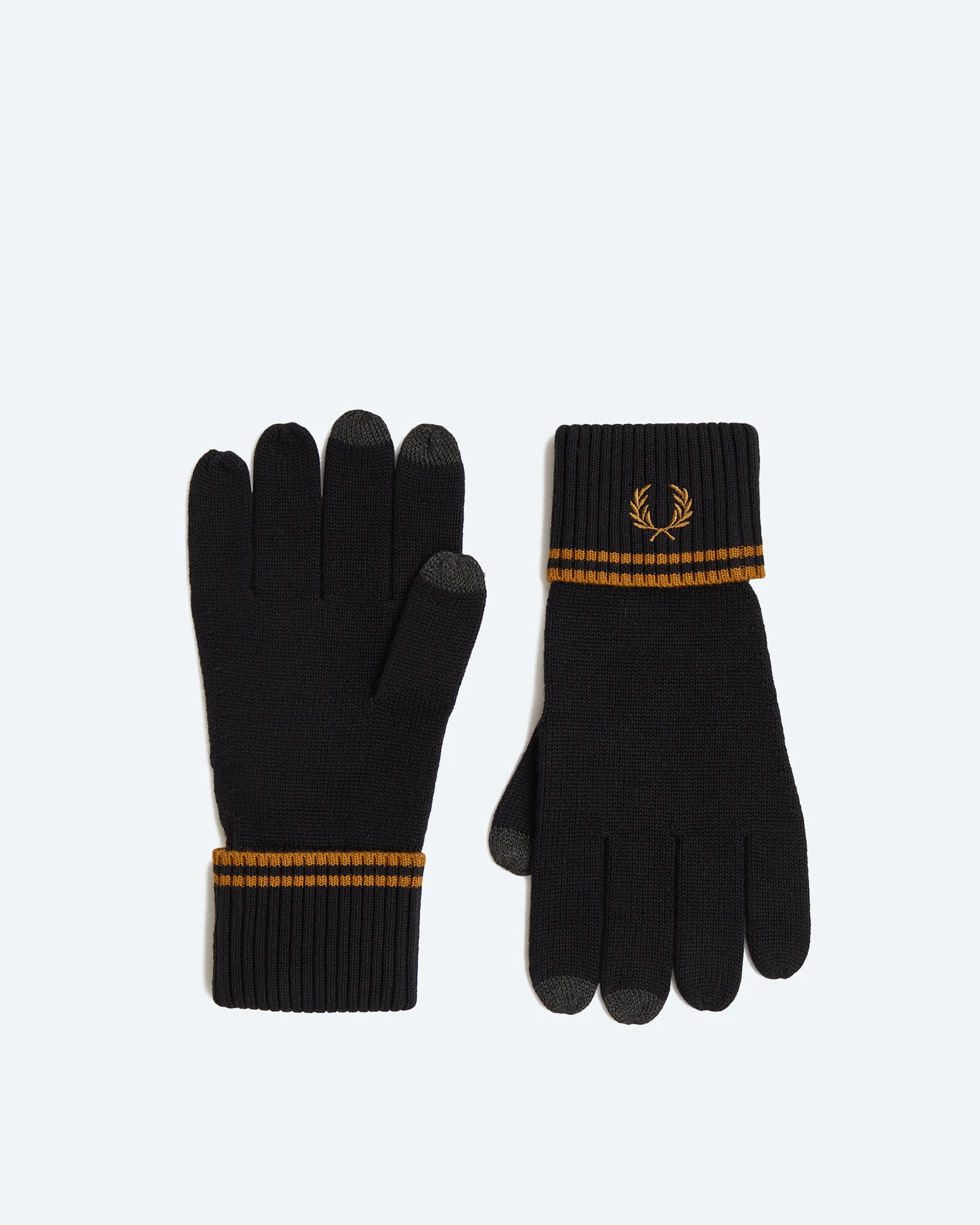 Twin Tipped Merino Wool Gloves Black/Dark Caramel