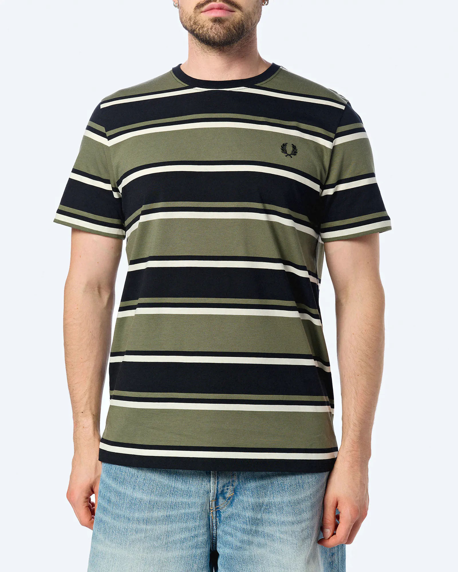 Fred Perry Bold Striped T-Shirt Black