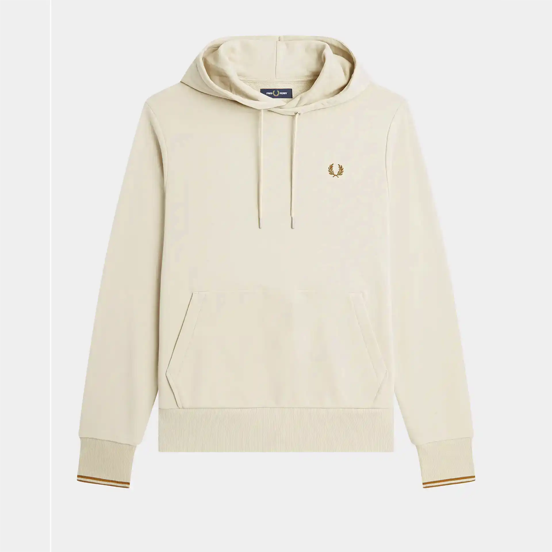 Fred Perry Tipped Hooded Sweatshirt Oatmeal