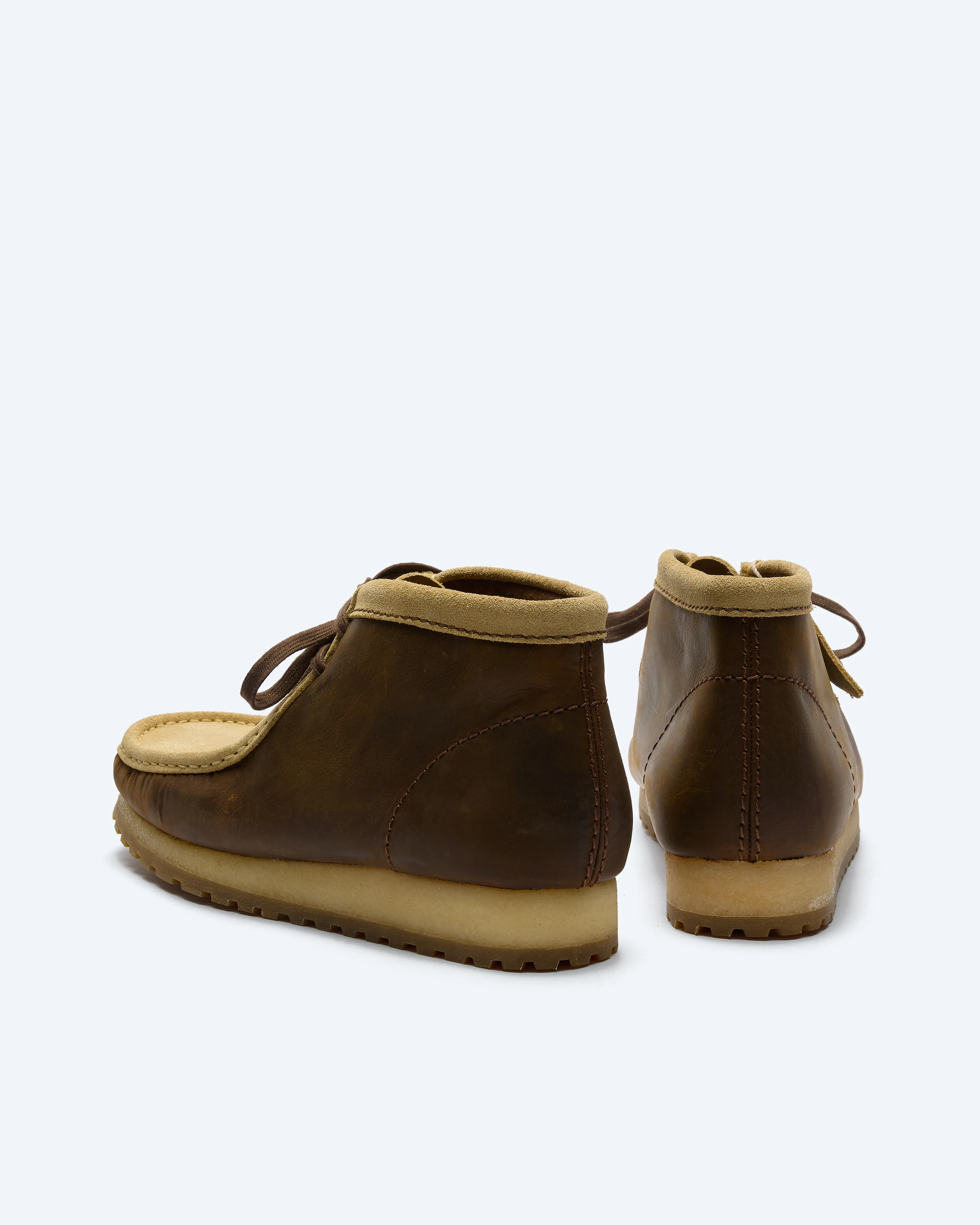 Clarks Men's Wallabee Suede Boots RB Beeswax Combi