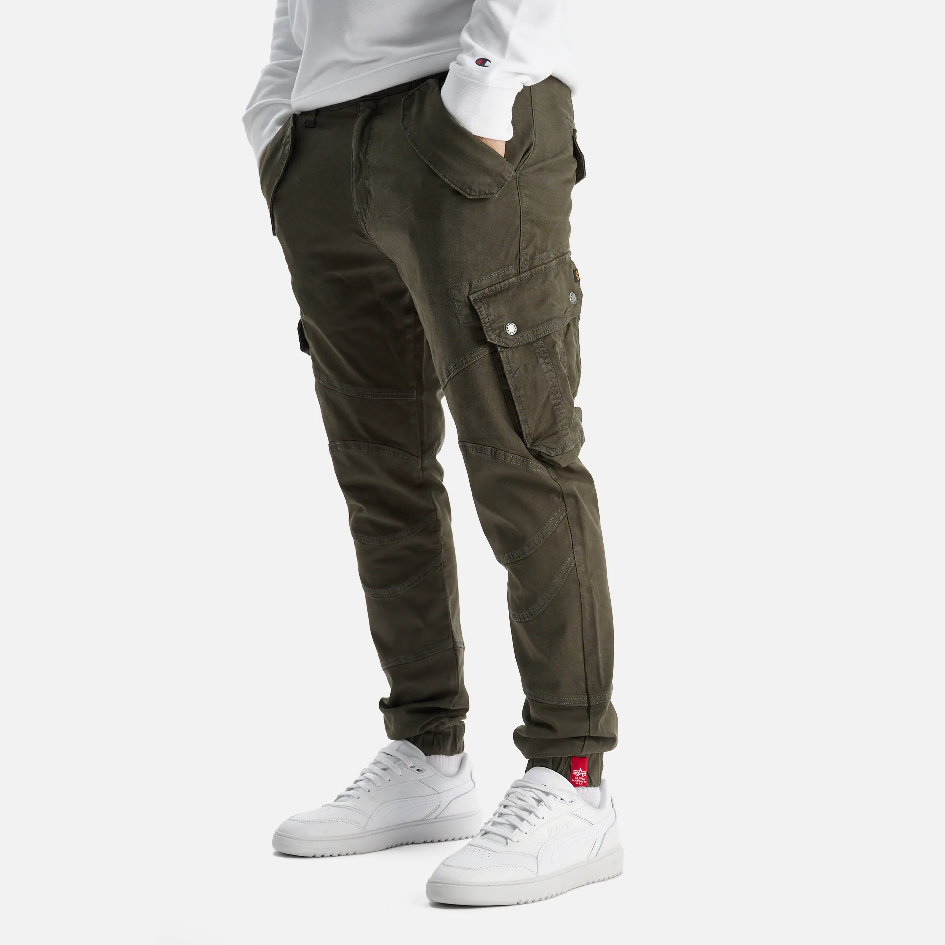 Alpha Industries Combat Cargo Pants LW Grey Black