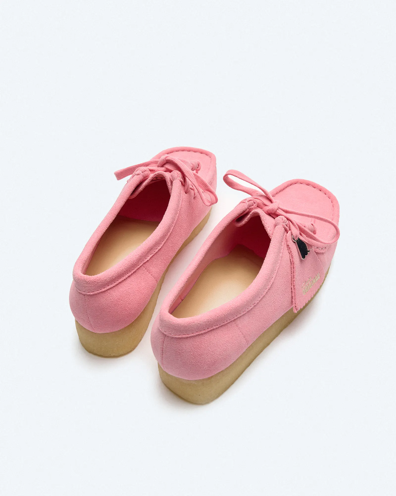 Clarks Women's Wallabee Suede Shoes Candy Pink