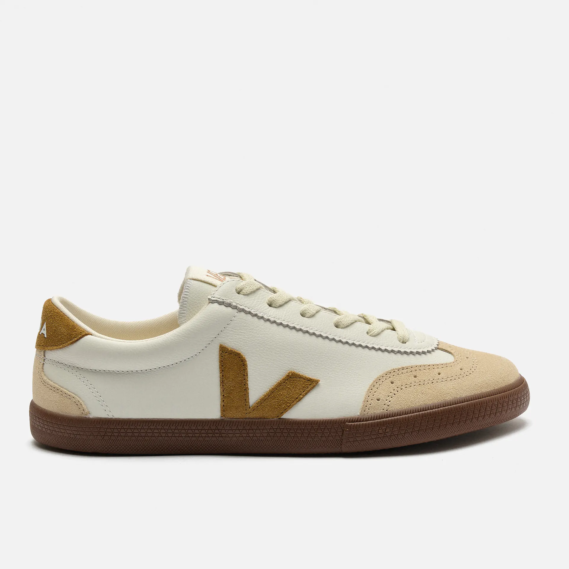 Veja Men Volley O.T. Leather Sneaker White/Tent/Bark