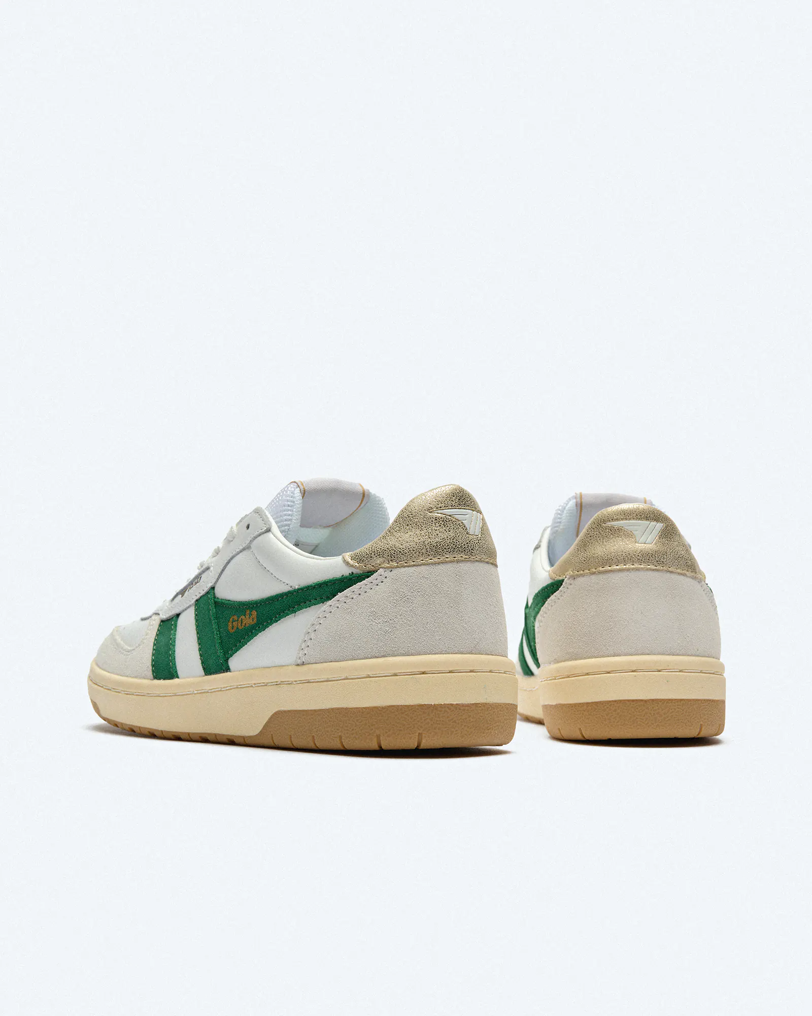 Gola Hawk Sneaker White/Dark Green/Gold  Gola Hawk Sneaker White/Dark Green/Gold