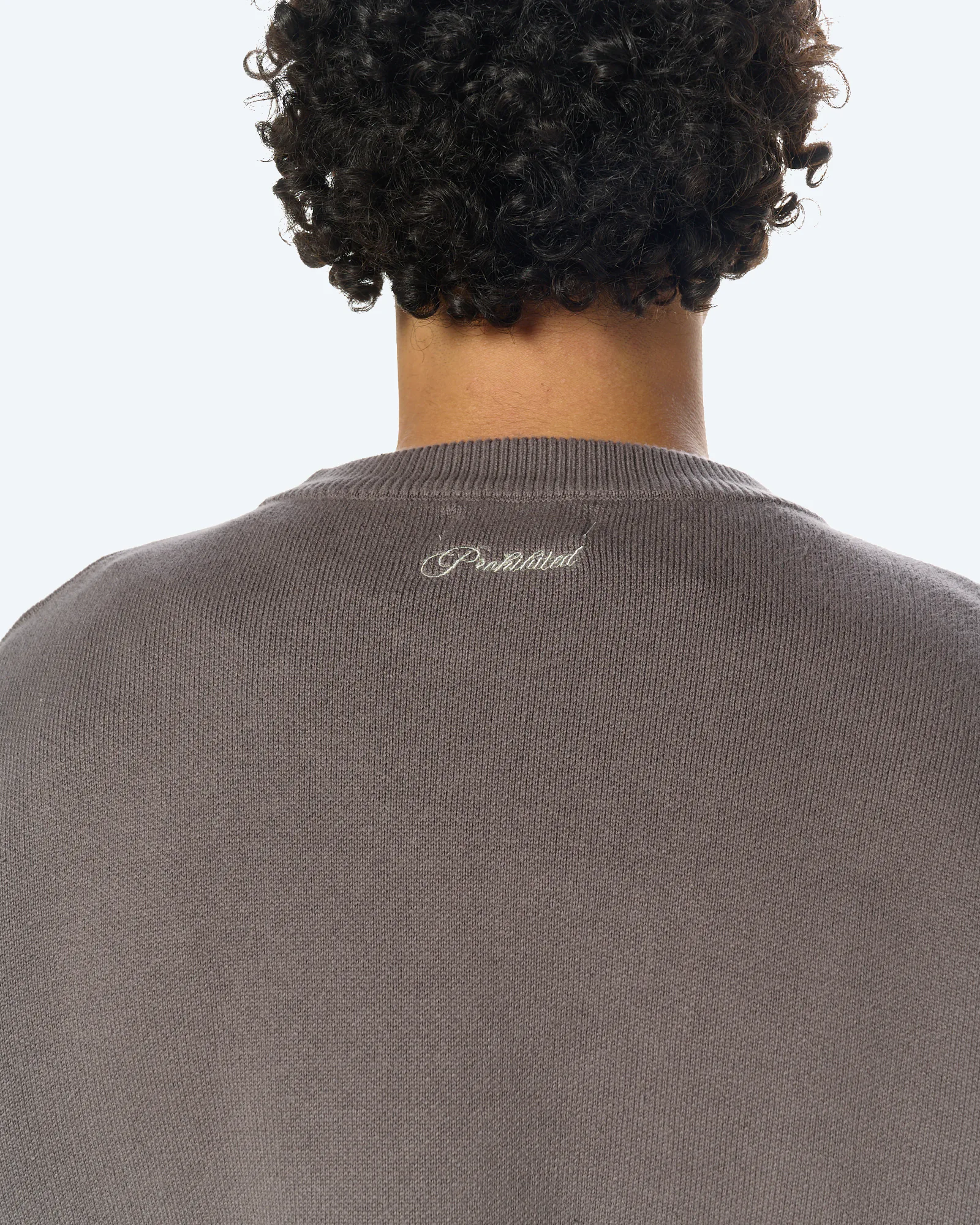 Initial Knit Sweatshirt Grey