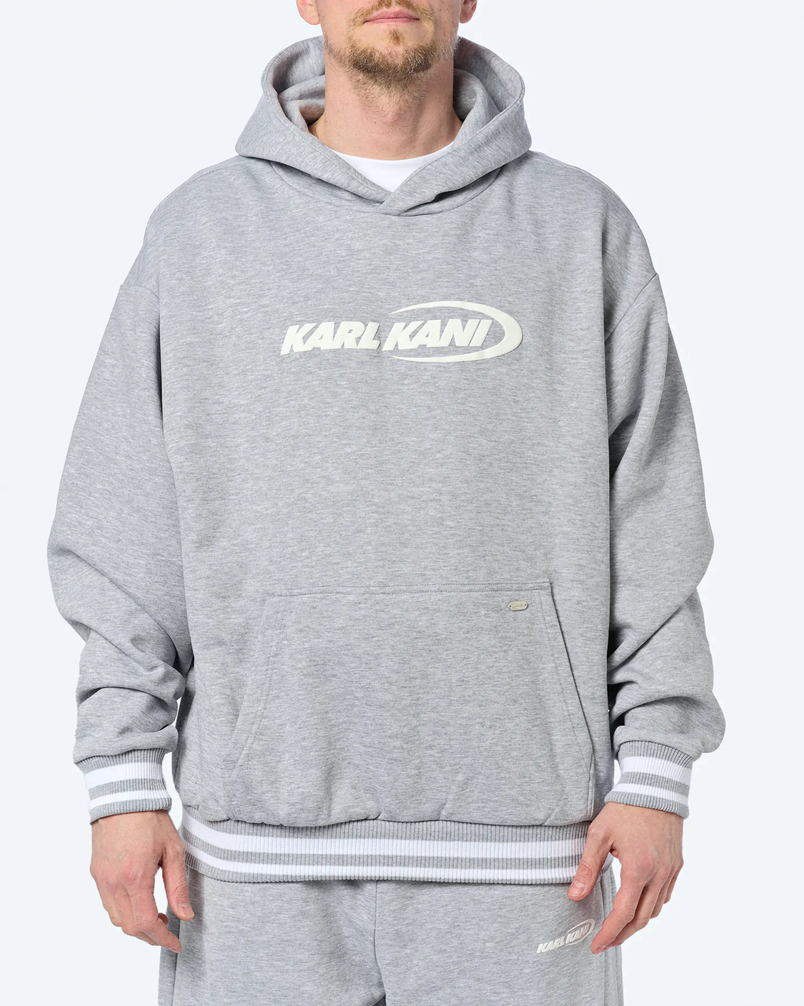 Karl Kani Ellipse Hoodie Grey Melange Karl Kani Ellipse Hoodie Grey Melange