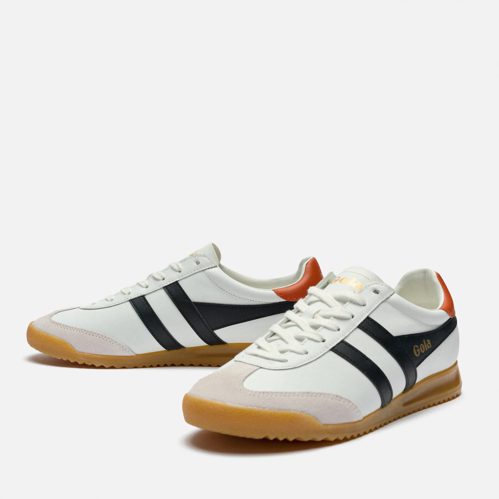 Gola Torpedo Leather Sneaker White/Black/Moody Orange