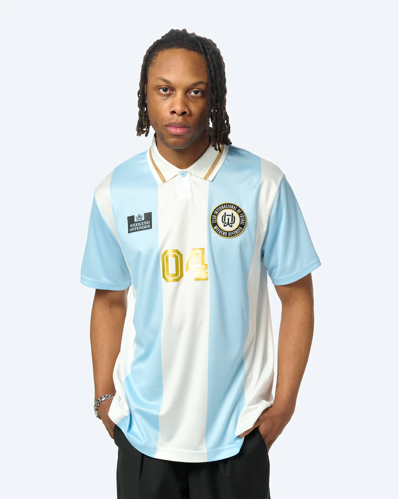 Weekend Offender Moulay Football Shirt Sky 