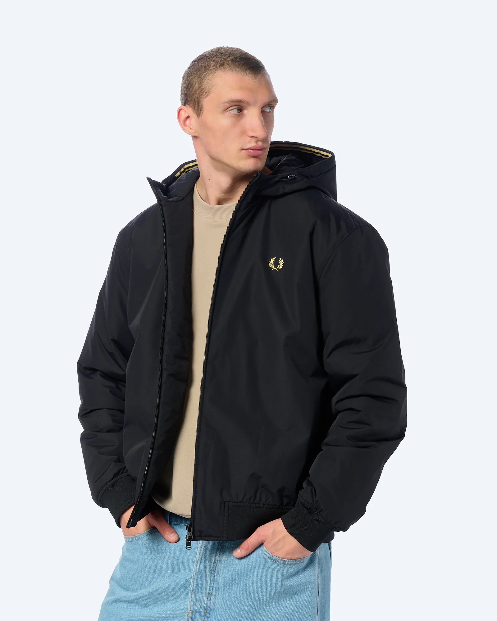 Fred Perry Hooded Brentham Jacket Black