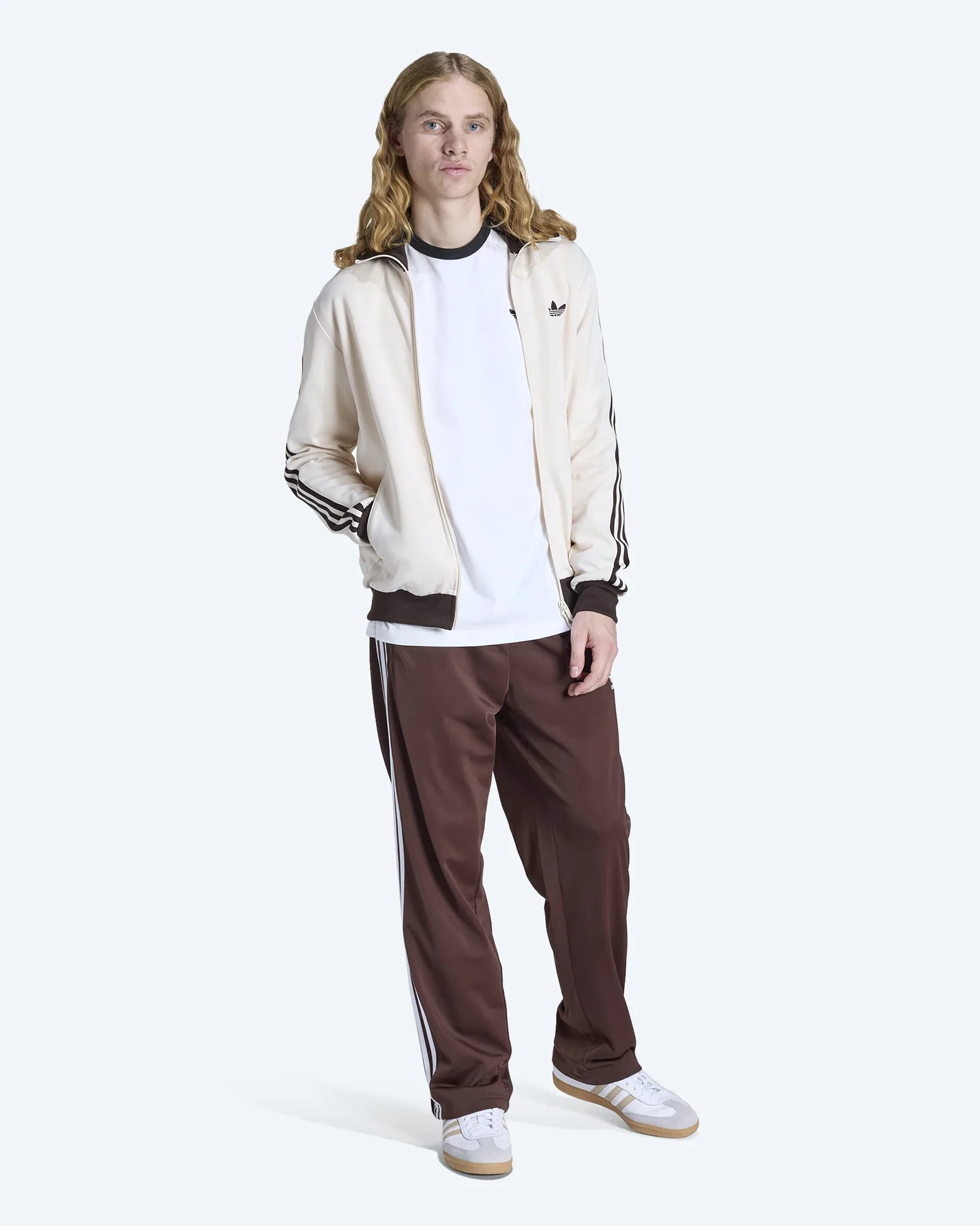 adicolor Classic Beckenbauer Track Jacket Wonder White/Aurora Coffee