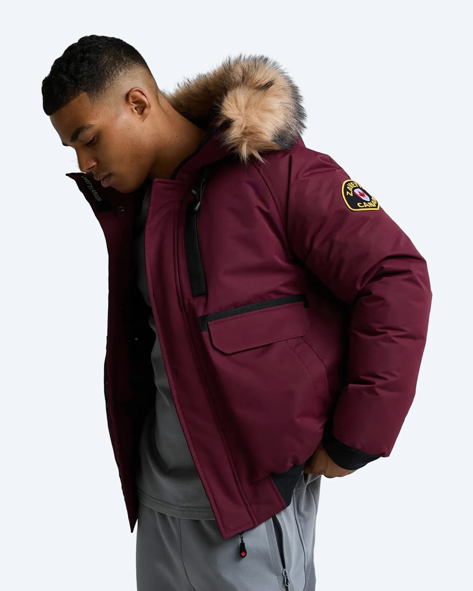 Abelli 2.0 Hooded Bomber Jacket Red