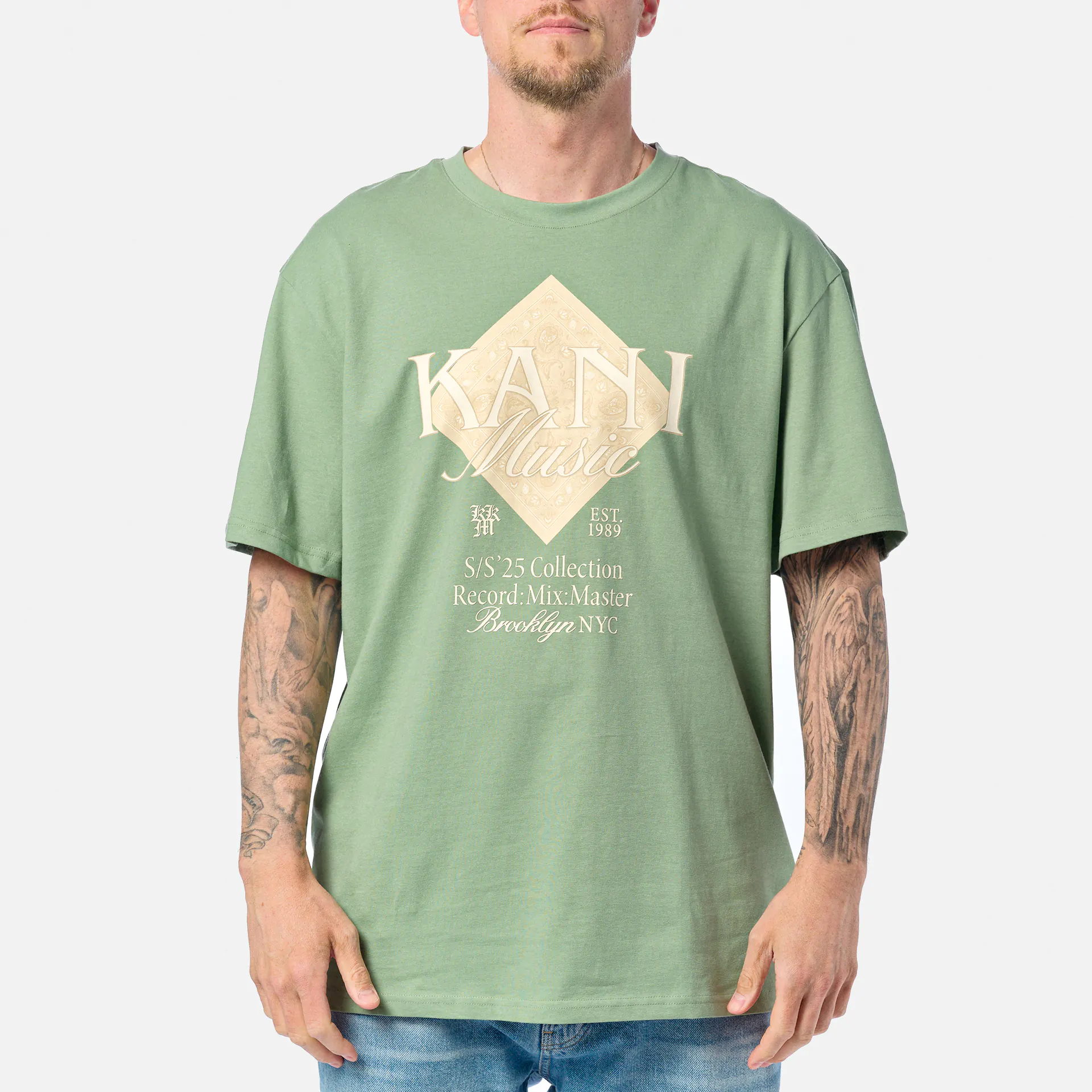Karl Kani Music Paisley Print T-Shirt Green