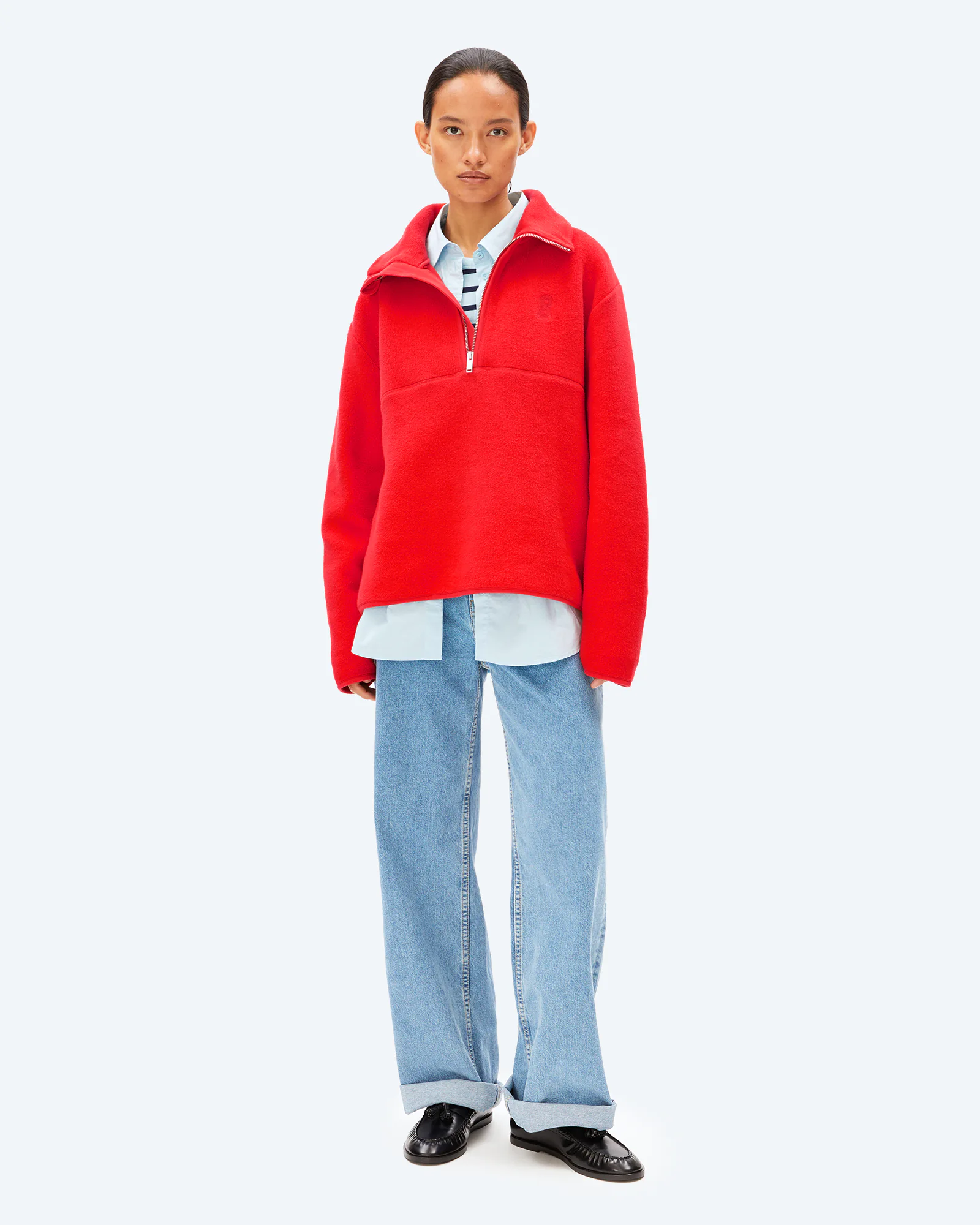 ARMEDANGELS HAARLEENAA COTTON FLEECE Sweatshirt Mars Red