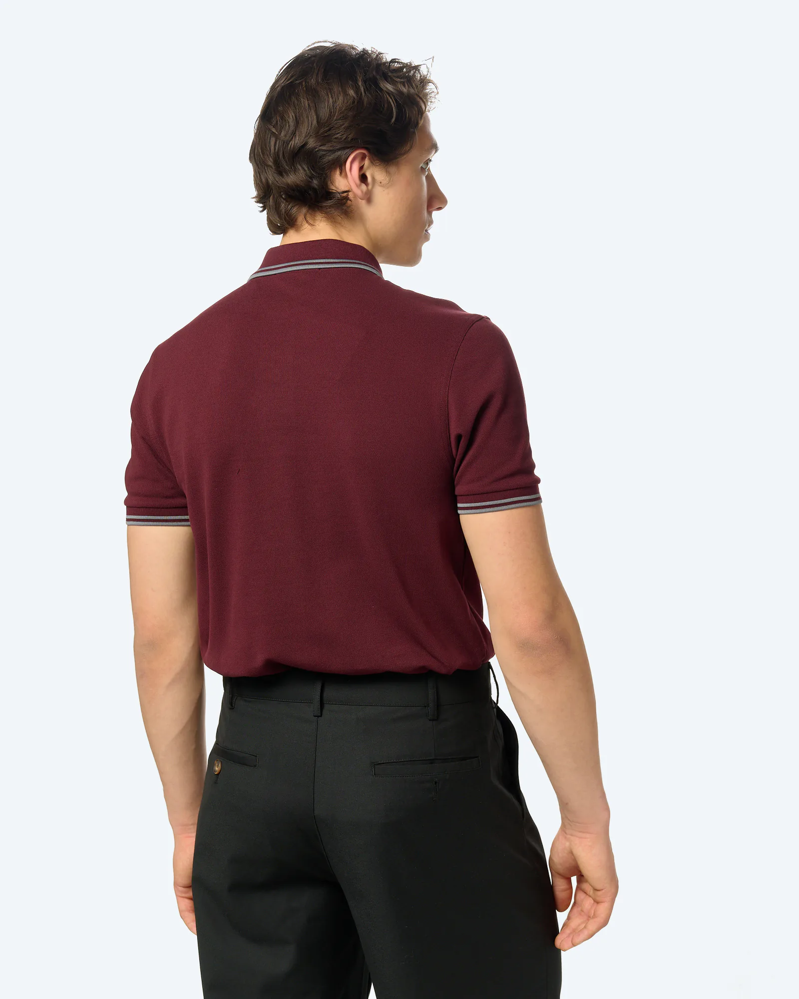Fred Perry Twin Tipped Polo Shirt Oxblood/Stockport Blue