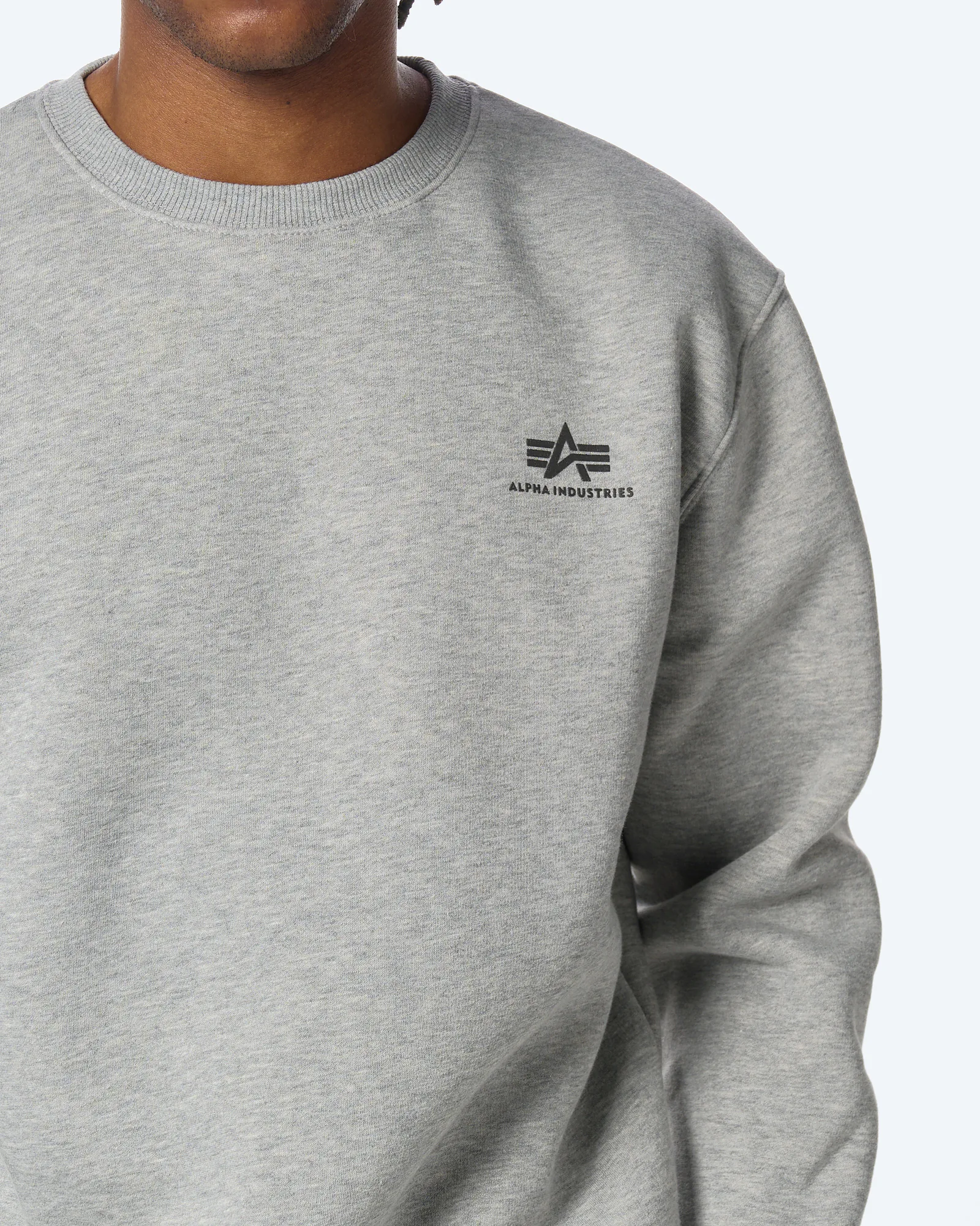 Alpha Industries Basic Sweater Small Logo Light Grey