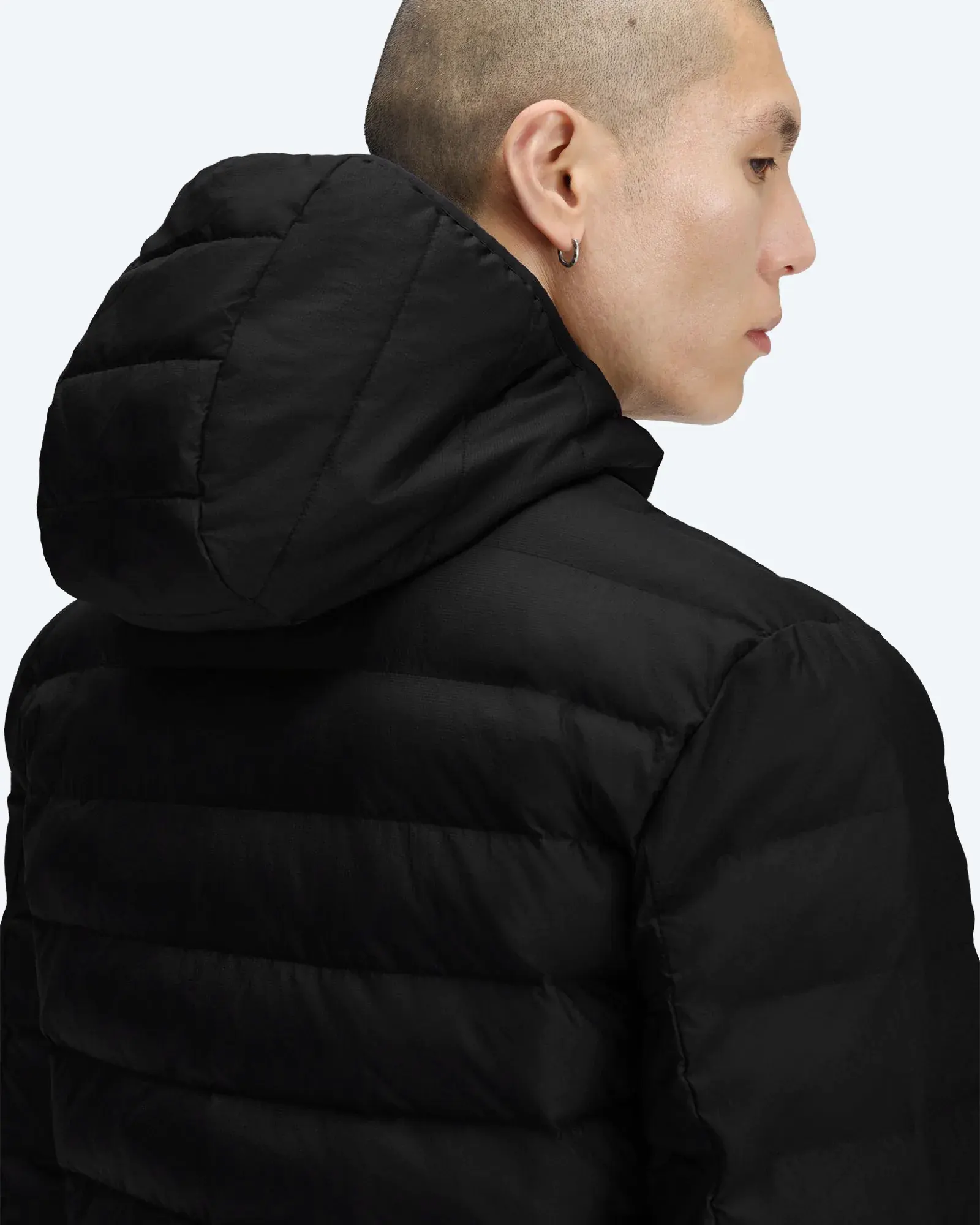Hooded Insulated Jacket Black